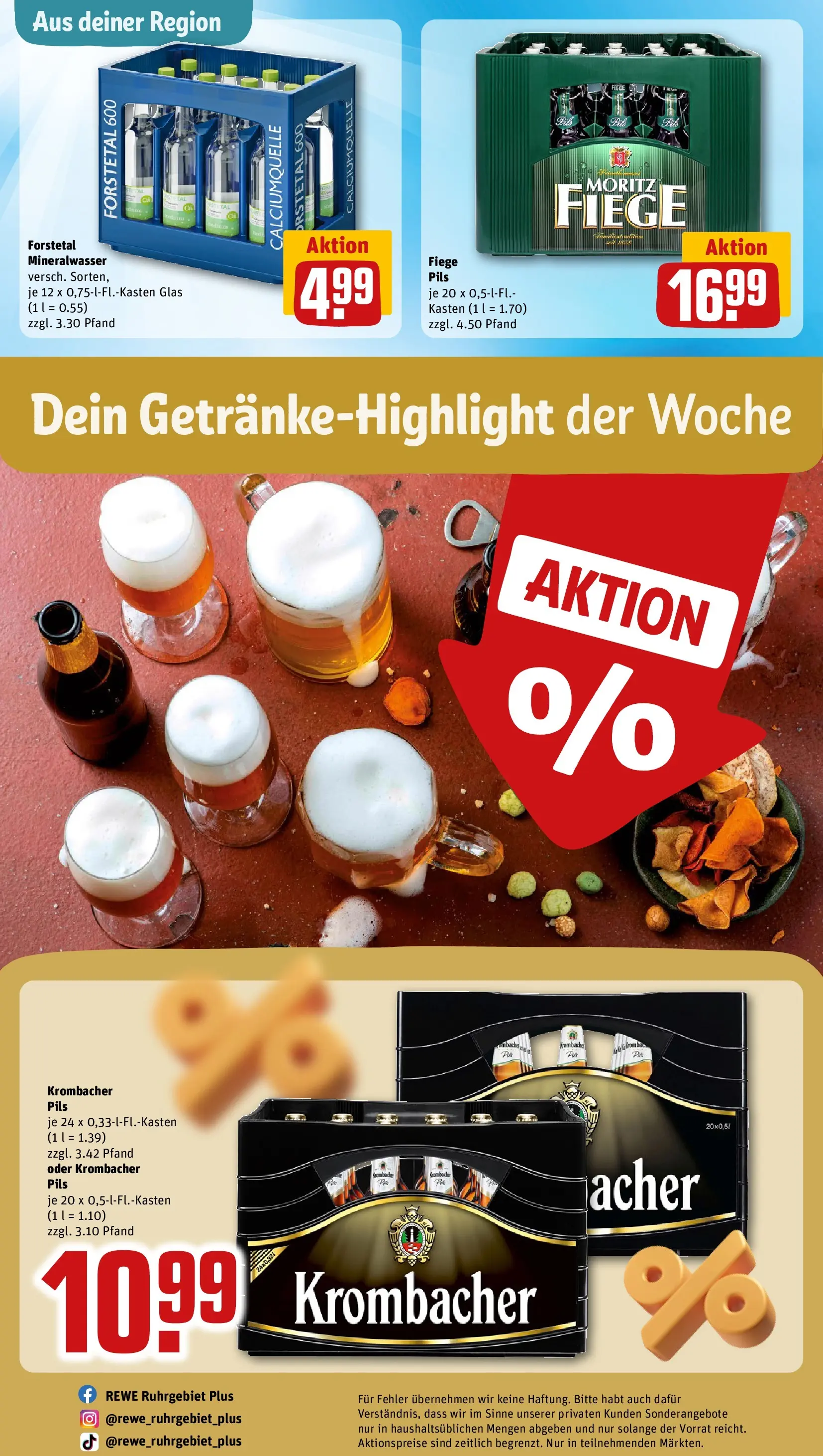 REWE Prospekt ab 05.04.2026 zum Blättern » Angebote | Seite: 25 | Produkte: Pils, Mineralwasser, Krombacher