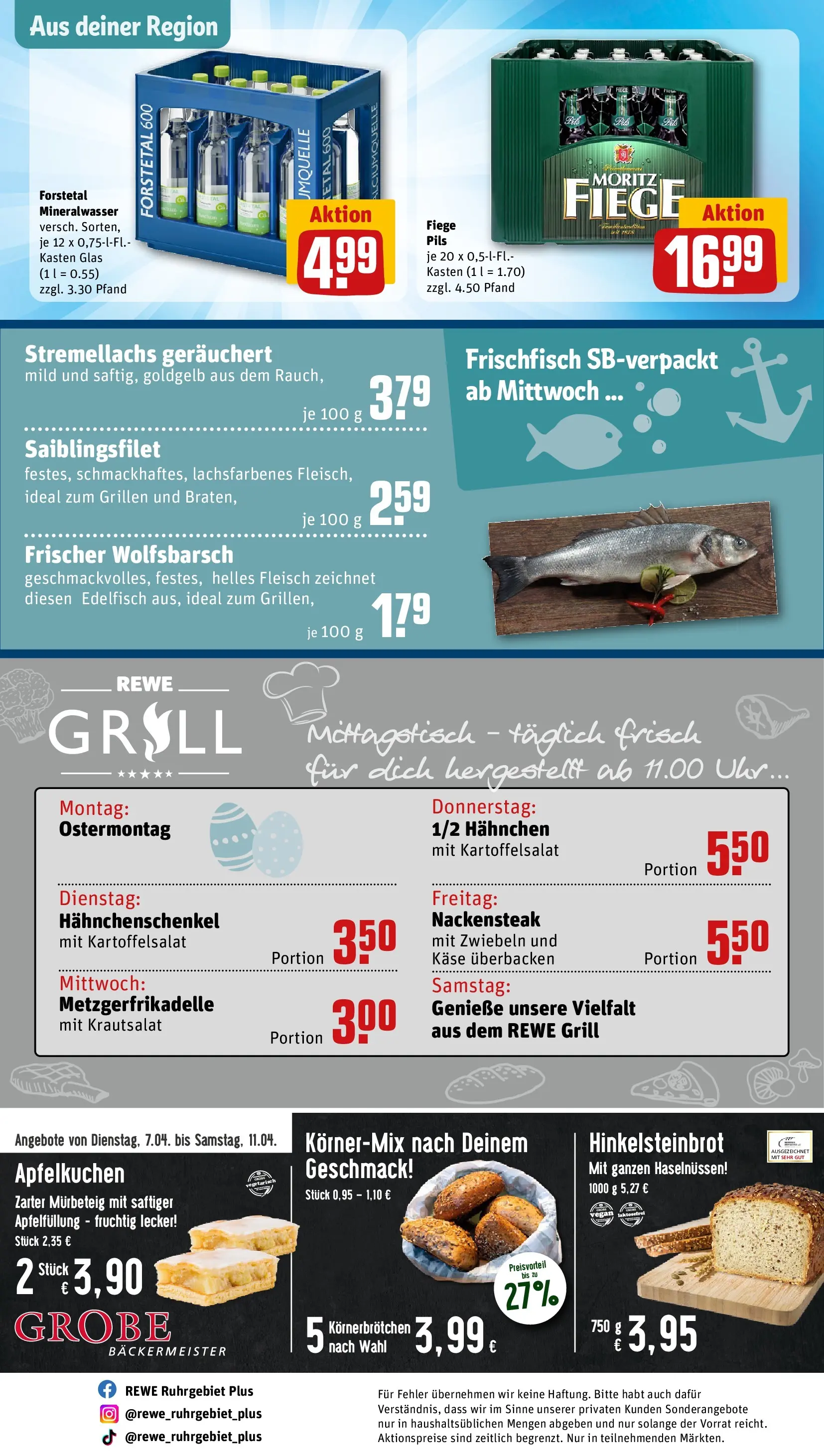 REWE Prospekt ab 05.04.2026 zum Blättern » Angebote | Seite: 25 | Produkte: Hahnchenschenkel, Apple, Fleisch, Uhr