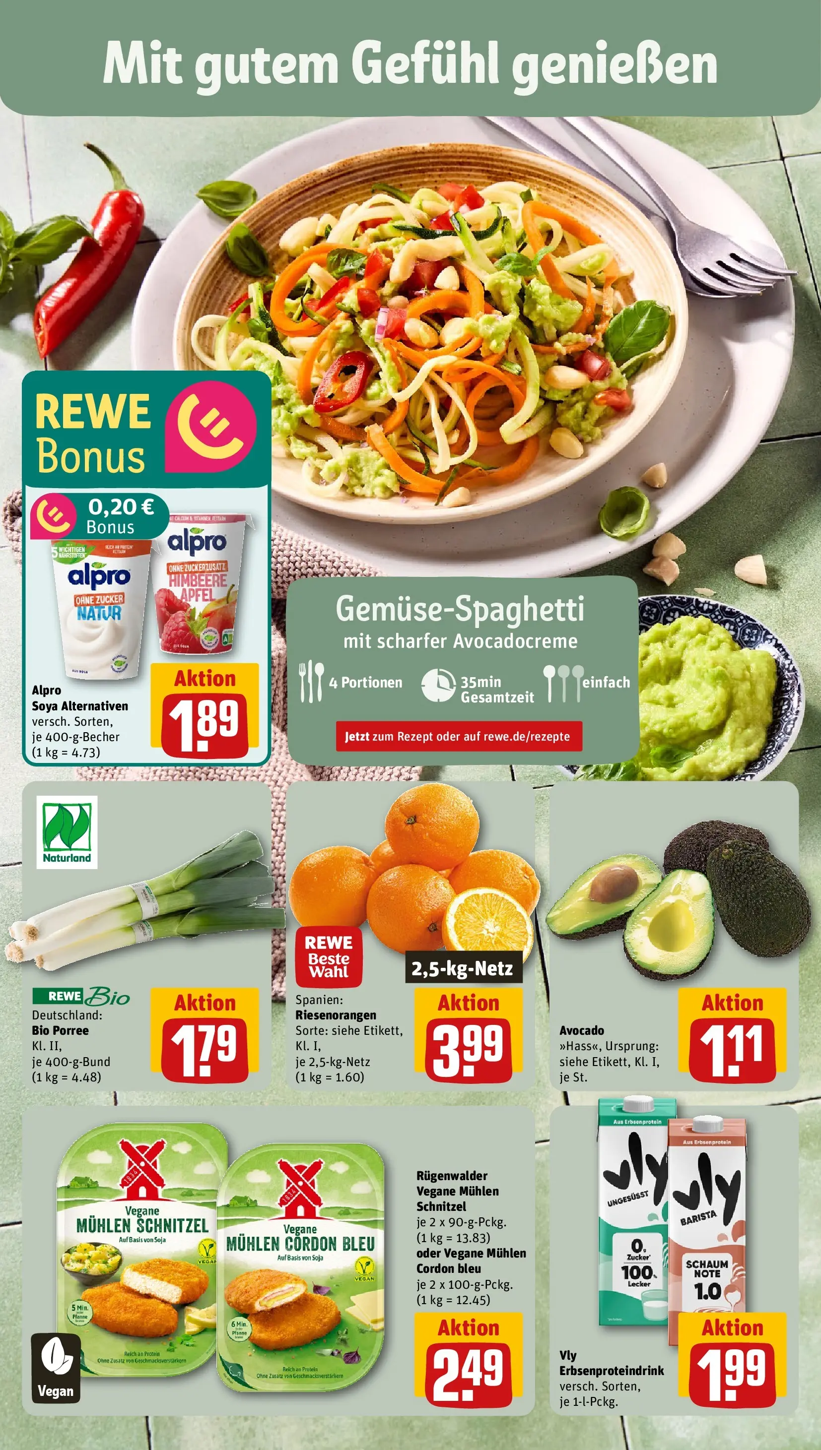 REWE Prospekt ab 05.04.2026 zum Blättern » Angebote | Seite: 4 | Produkte: Äpfel, Avocado, Zucker, Himbeere