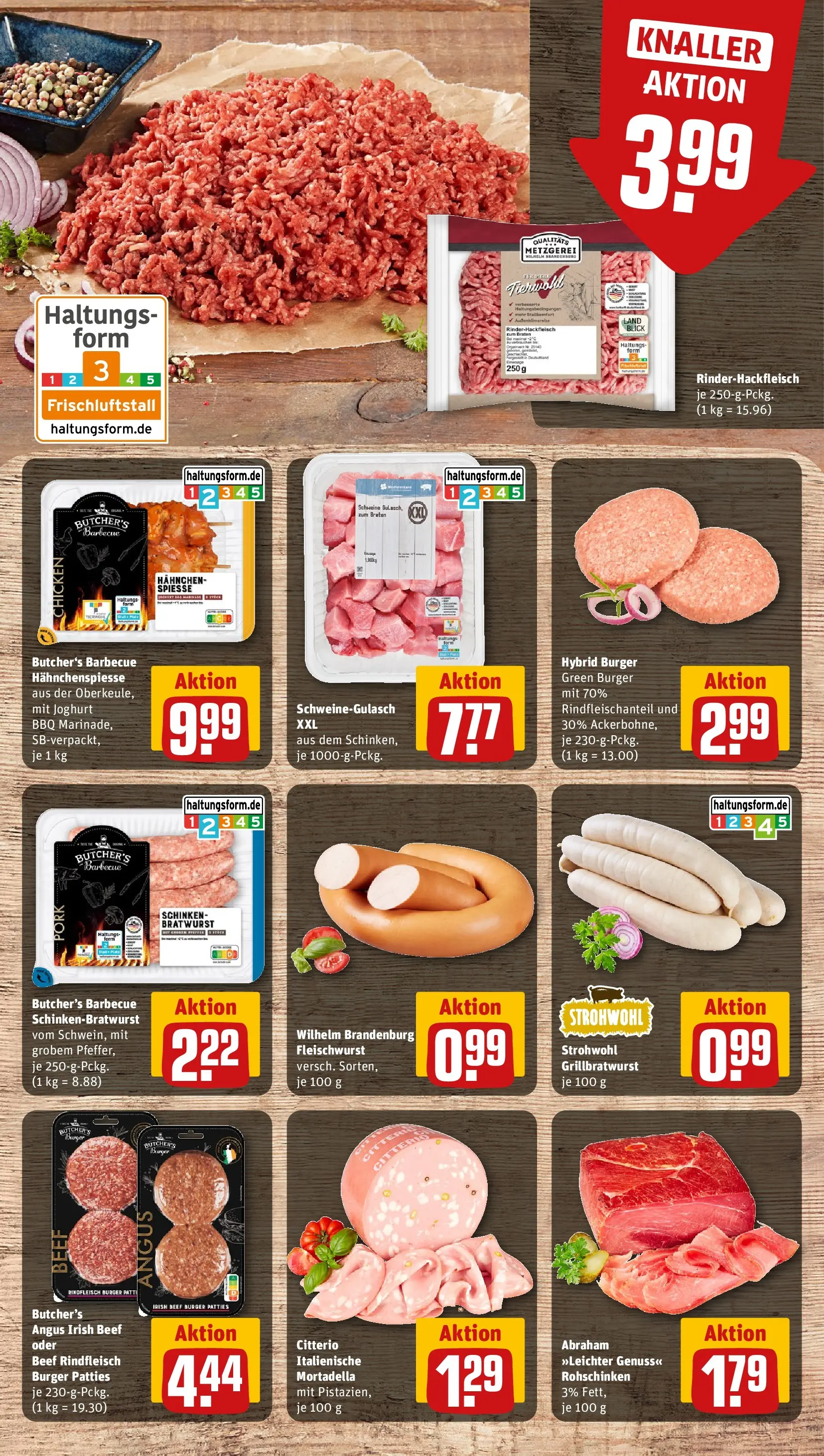REWE Prospekt ab 05.04.2026 zum Blättern » Angebote | Seite: 8 | Produkte: Schweinegulasch, Hahnchen, Burger, Rindfleisch