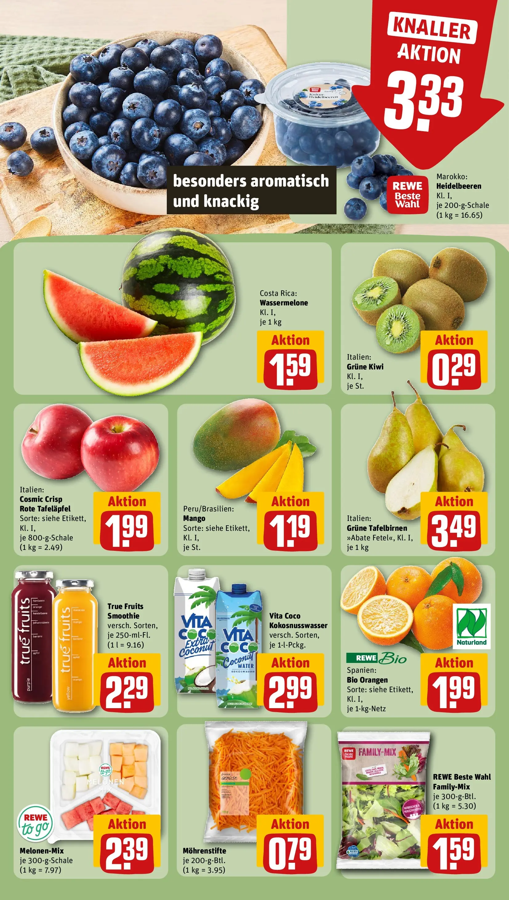 REWE Prospekt ab 05.04.2026 zum Blättern » Angebote | Seite: 6 | Produkte: Äpfel, Orangen, Mango, Kiwi