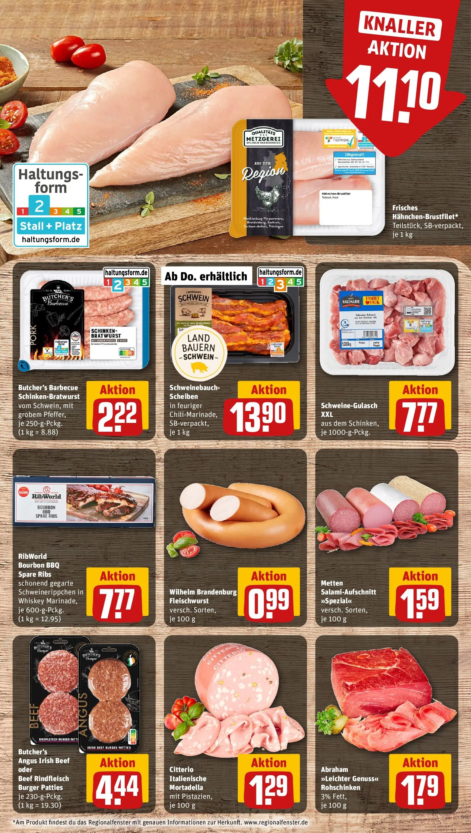 REWE Prospekt ab 05.04.2026 zum Blättern » Angebote | Seite: 8 | Produkte: Schweinegulasch, Bratwurst, Burger, Rindfleisch