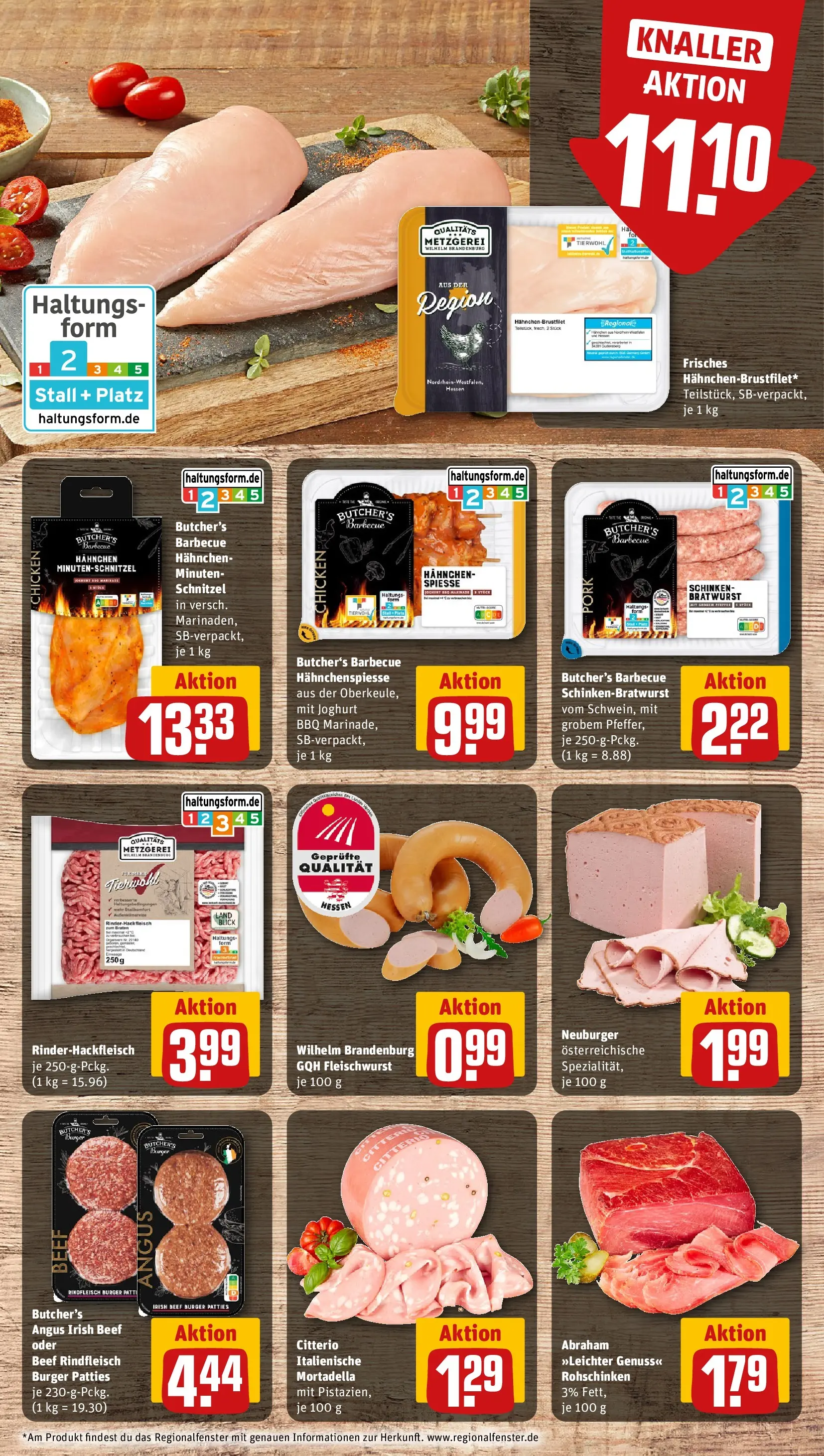 REWE Prospekt ab 05.04.2026 zum Blättern » Angebote | Seite: 8 | Produkte: Bratwurst, Spieße, Schnitzel, Rindfleisch