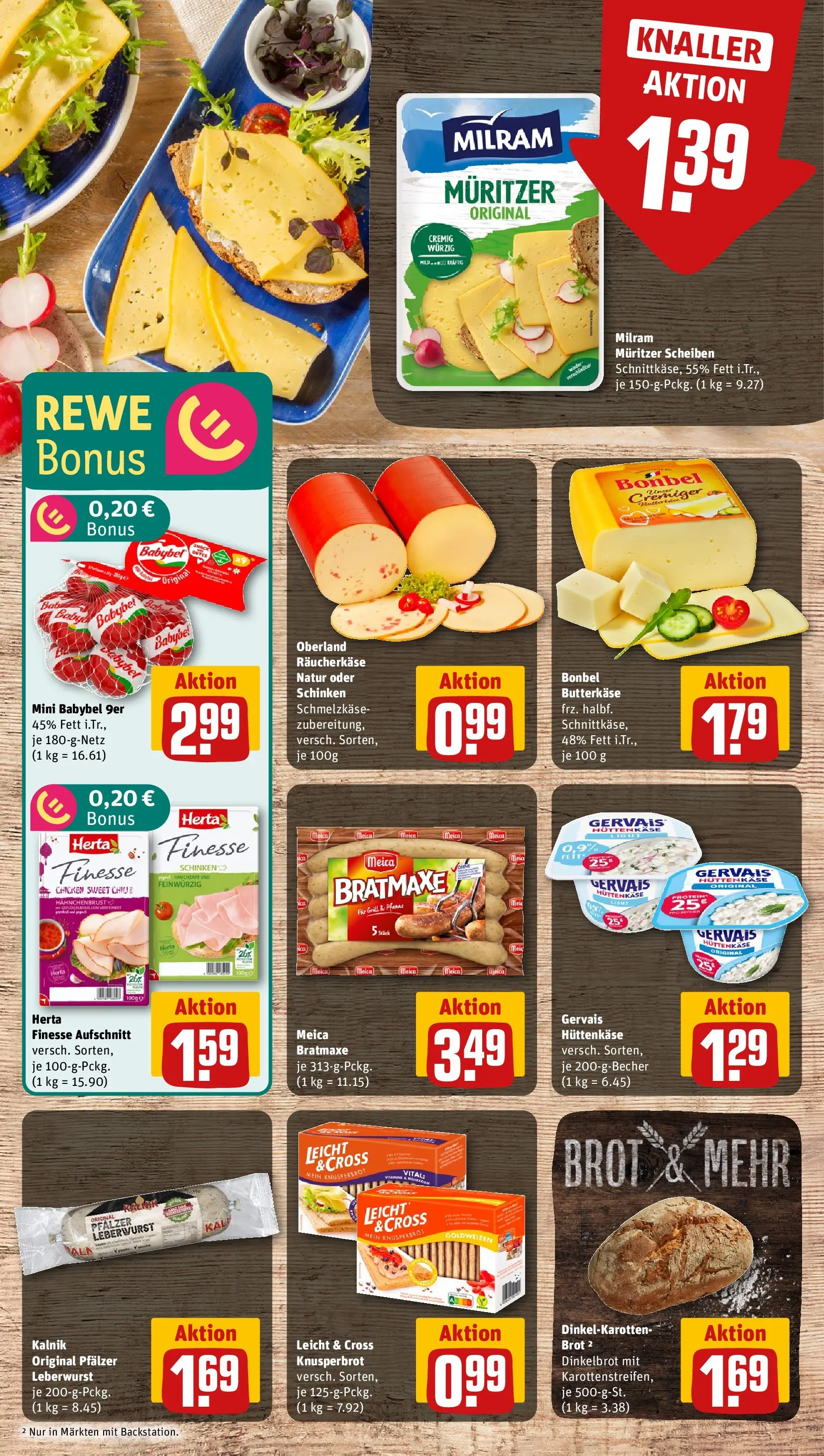 REWE Prospekt ab 05.04.2026 zum Blättern » Angebote | Seite: 9 | Produkte: Grill, Milram, Babybel, Schinken