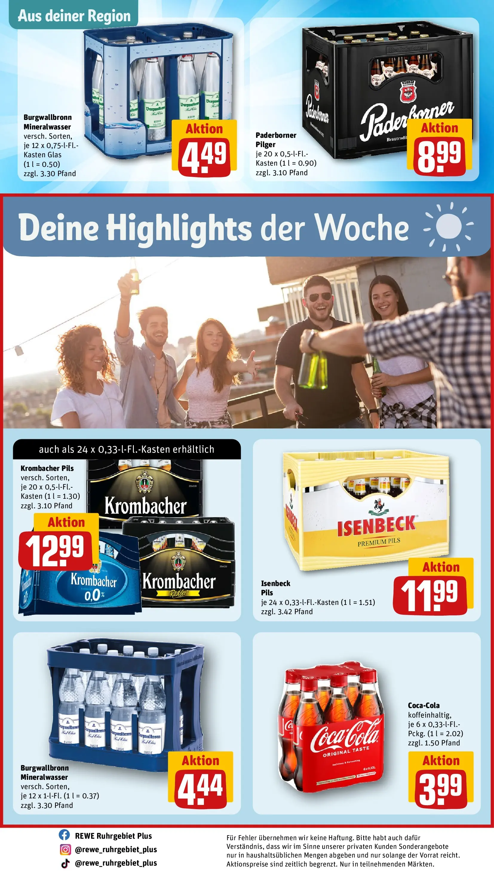 REWE Prospekt ab 05.04.2026 zum Blättern » Angebote | Seite: 25 | Produkte: Pils, Mineralwasser, Radler, Krombacher