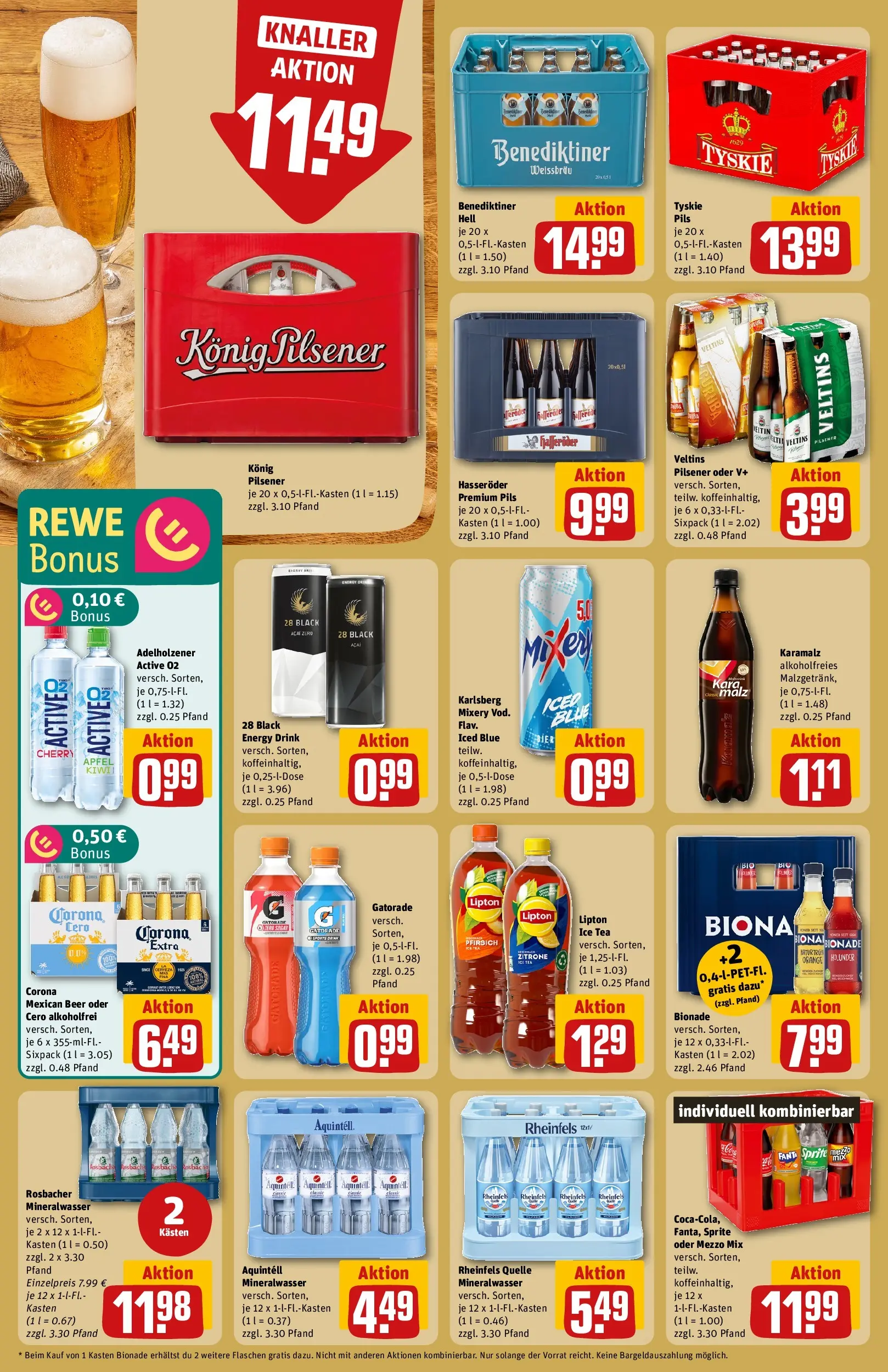 REWE Prospekt ab 05.04.2026 zum Blättern » Angebote | Seite: 16 | Produkte: Äpfel, Mineralwasser, Zitrone, Mixery