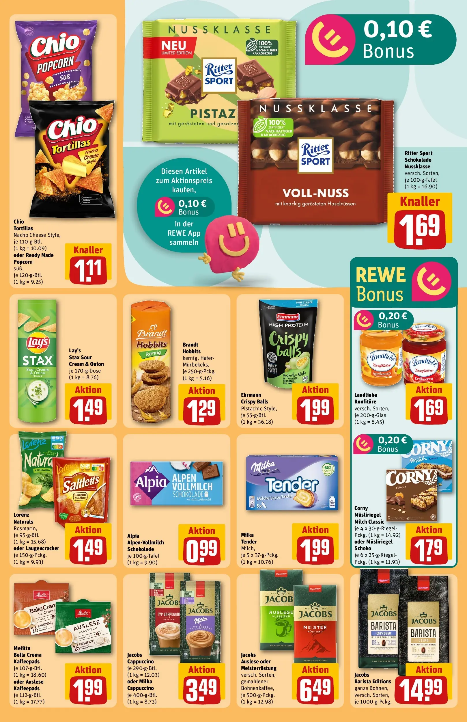 REWE Prospekt ab 05.04.2026 zum Blättern » Angebote | Seite: 19 | Produkte: Melitta, Ritter sport, Milka, Chips