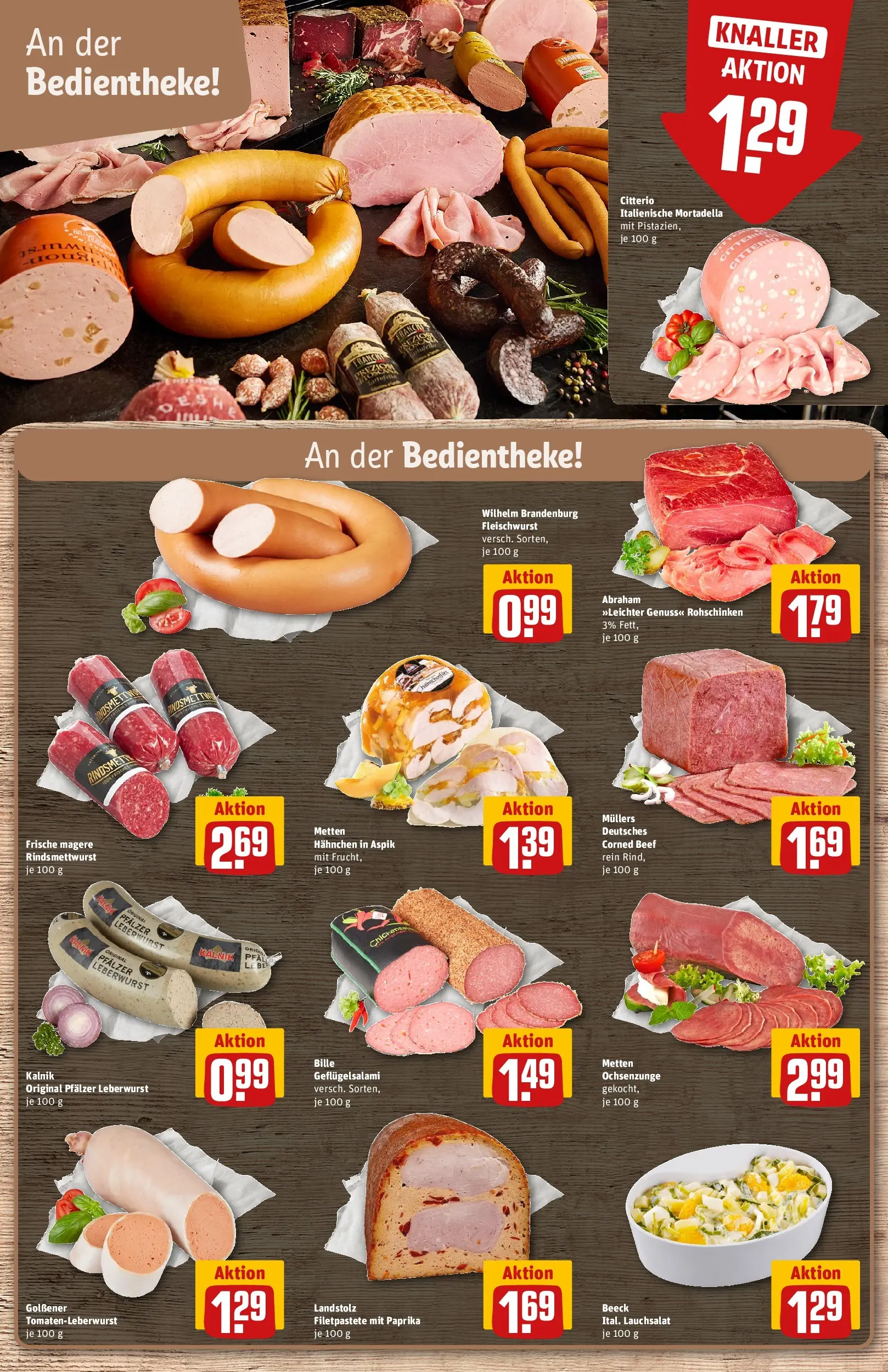 REWE Prospekt ab 05.04.2026 zum Blättern » Angebote | Seite: 10 | Produkte: Hahnchen, Pistazien, Paprika, Salami