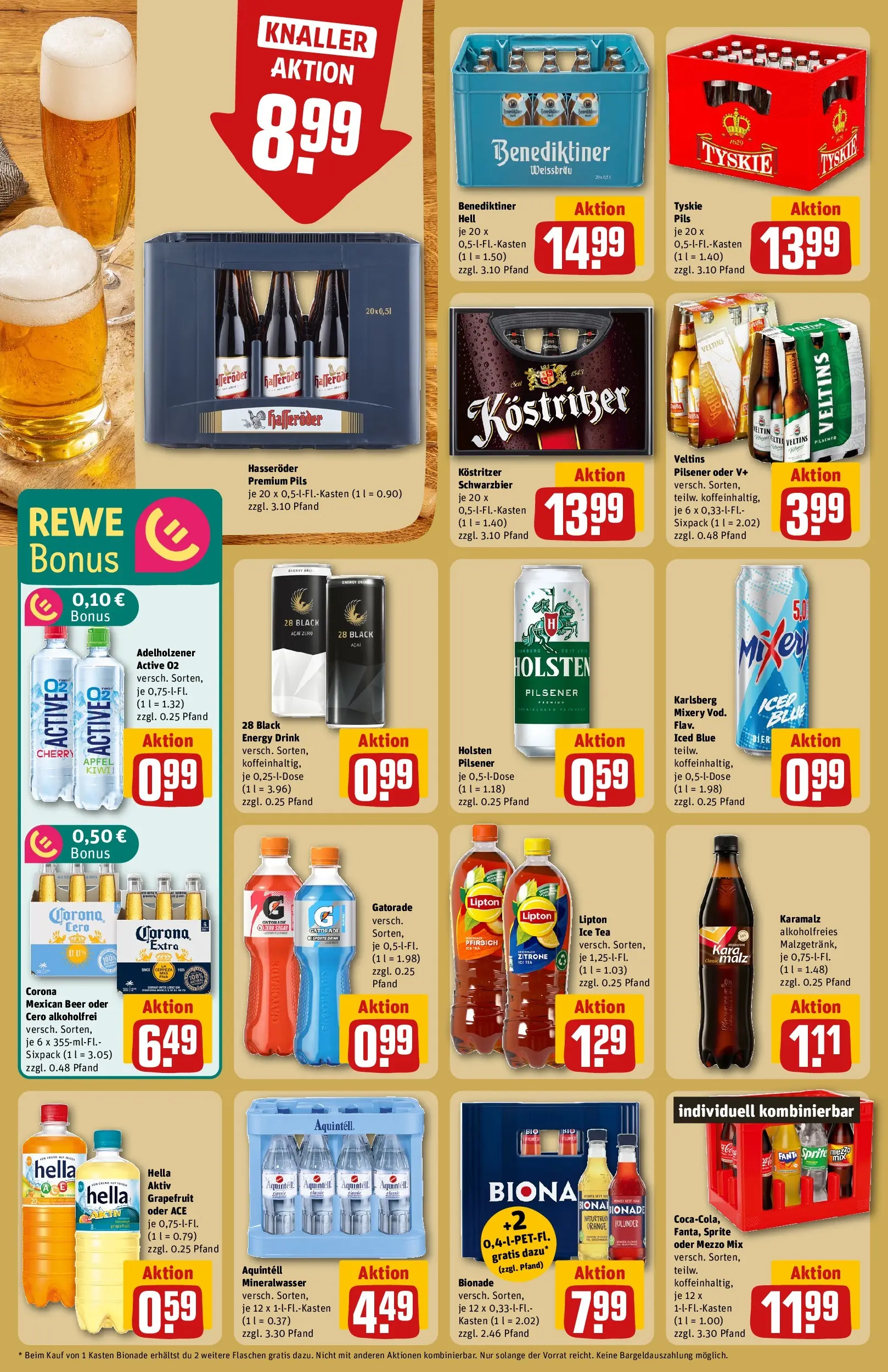 REWE Prospekt ab 05.04.2026 zum Blättern » Angebote | Seite: 16 | Produkte: Mezzo mix, Kostritzer, Holsten, Veltins
