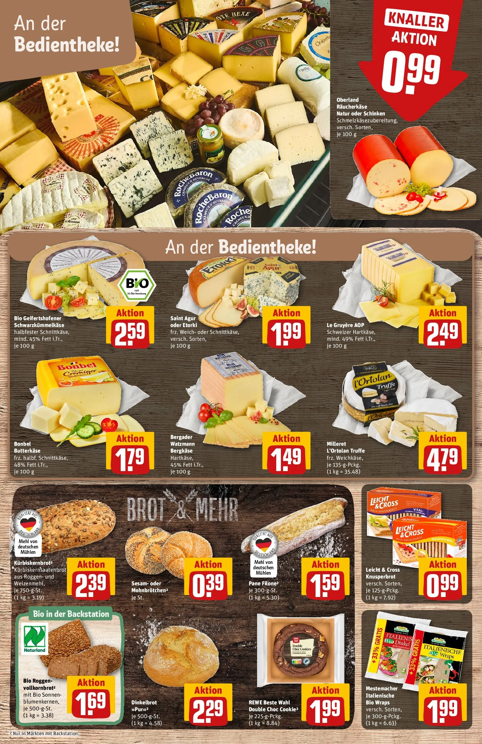 REWE Prospekt ab 05.04.2026 zum Blättern » Angebote | Seite: 11 | Produkte: Mehl, Butter, Pane, Schinken