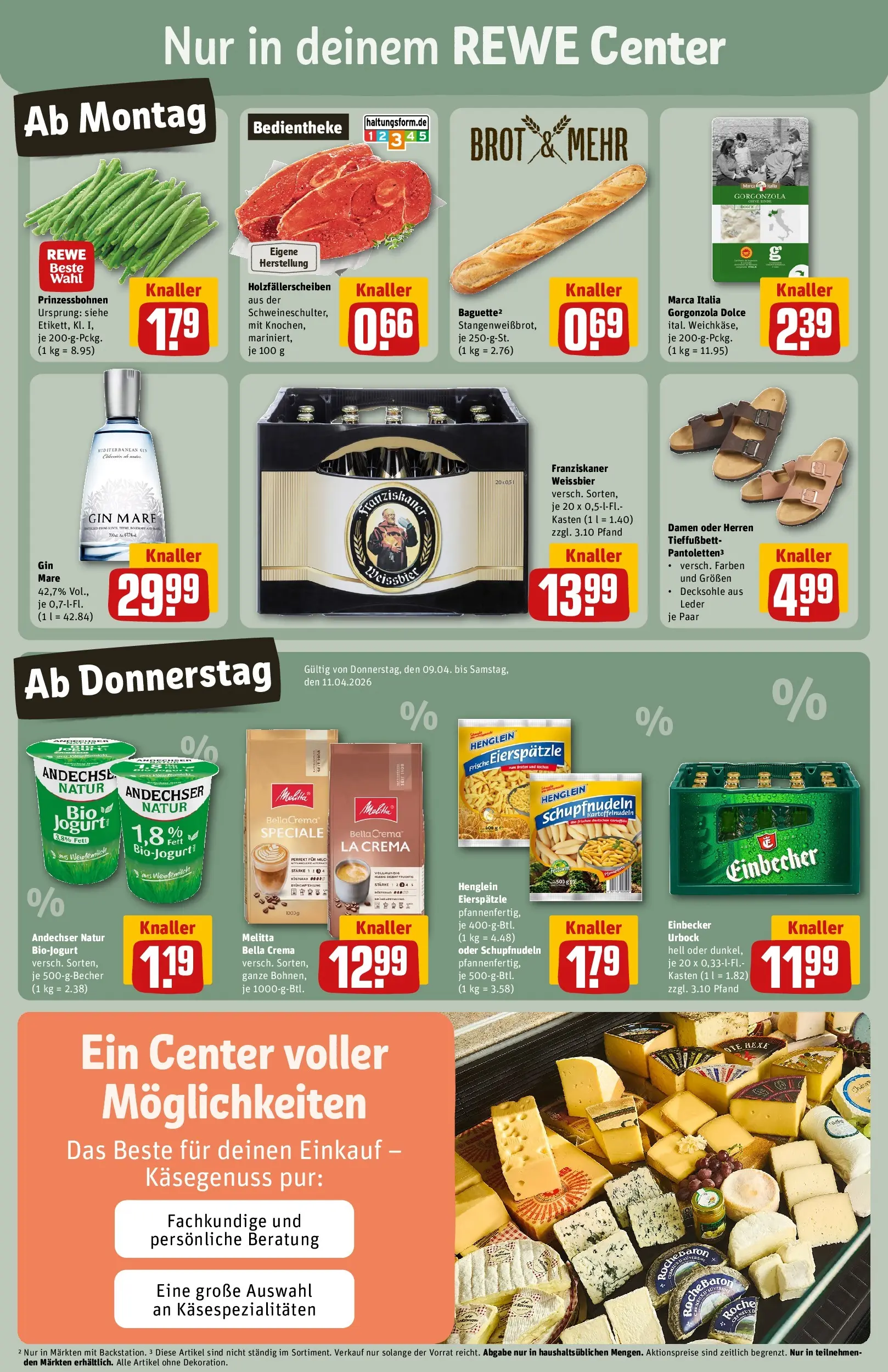 REWE Prospekt ab 05.04.2026 zum Blättern » Angebote | Seite: 3 | Produkte: Melitta, Franziskaner, Baguette, Gin