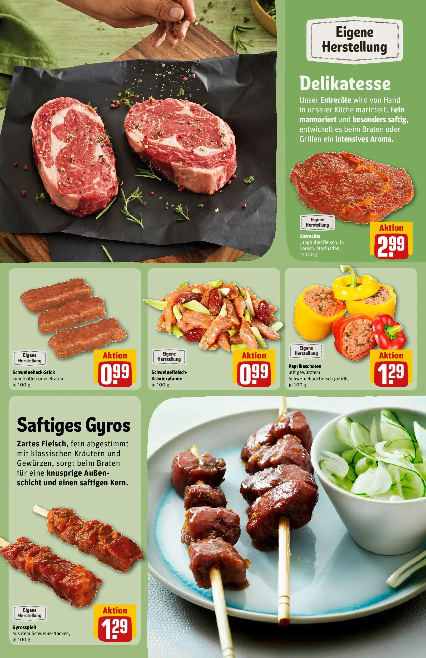 REWE Prospekt ab 05.04.2026 zum Blättern » Angebote | Seite: 12 | Produkte: Küche, Entrecote, Gyros, Schweinefleisch