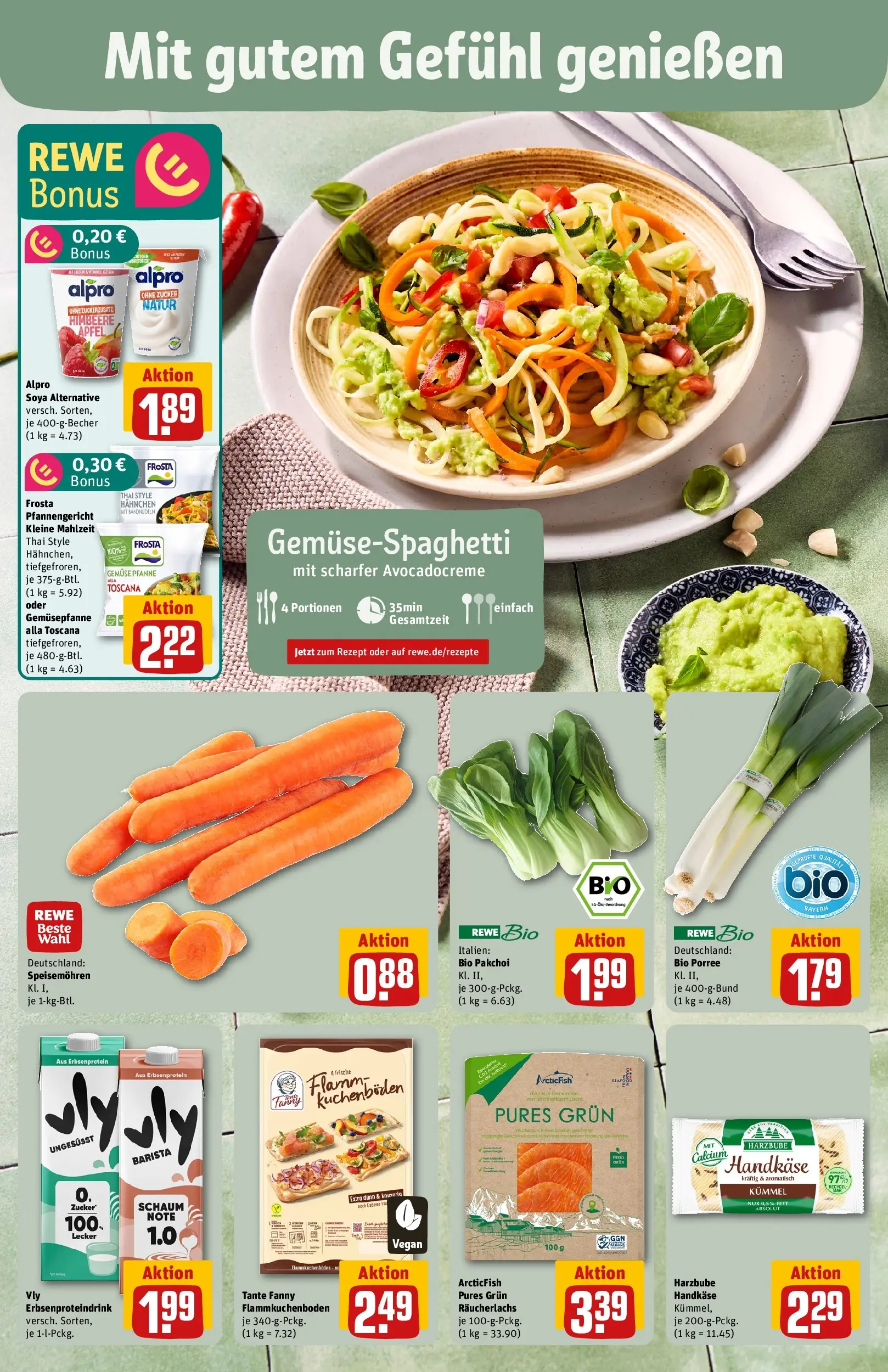 REWE Prospekt ab 05.04.2026 zum Blättern » Angebote | Seite: 4 | Produkte: Äpfel, Frosta, Alpro, Himbeere