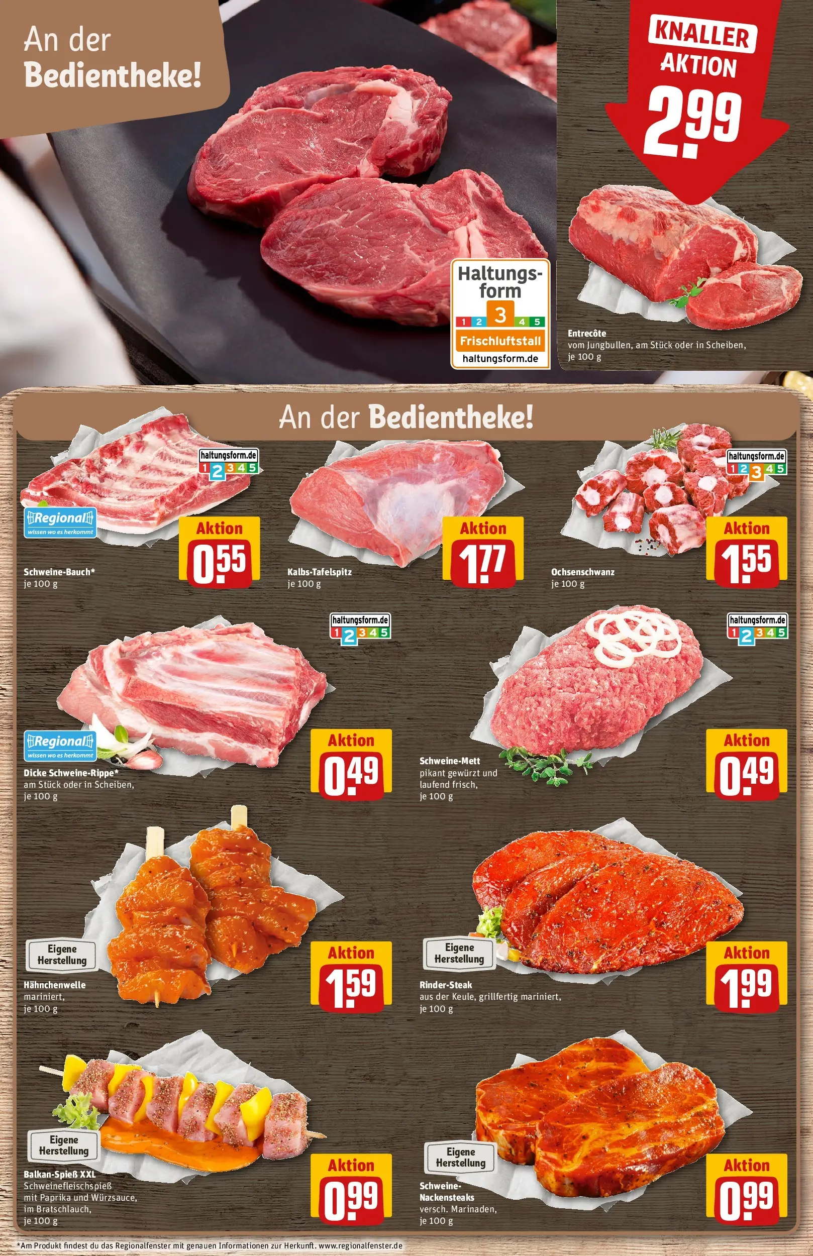 REWE Prospekt ab 05.04.2026 zum Blättern » Angebote | Seite: 9 | Produkte: Nackensteaks, Entrecote, Paprika, Steak