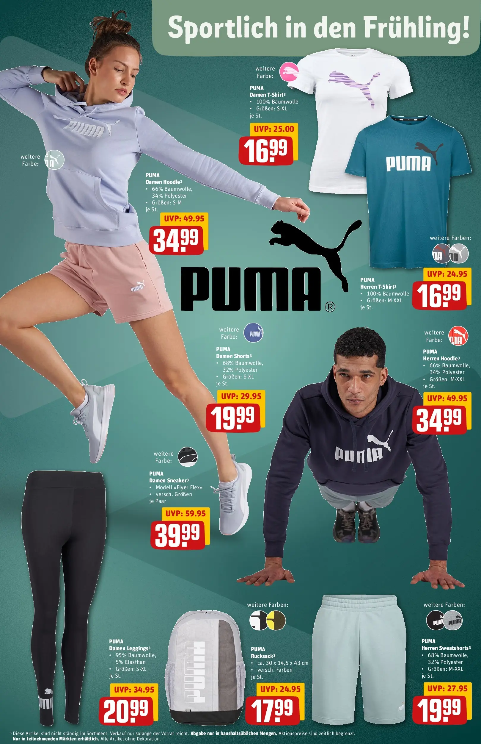 REWE Prospekt ab 05.04.2026 zum Blättern » Angebote | Seite: 28 | Produkte: T-Shirt, Sweatshorts, Hoodie, Leggings