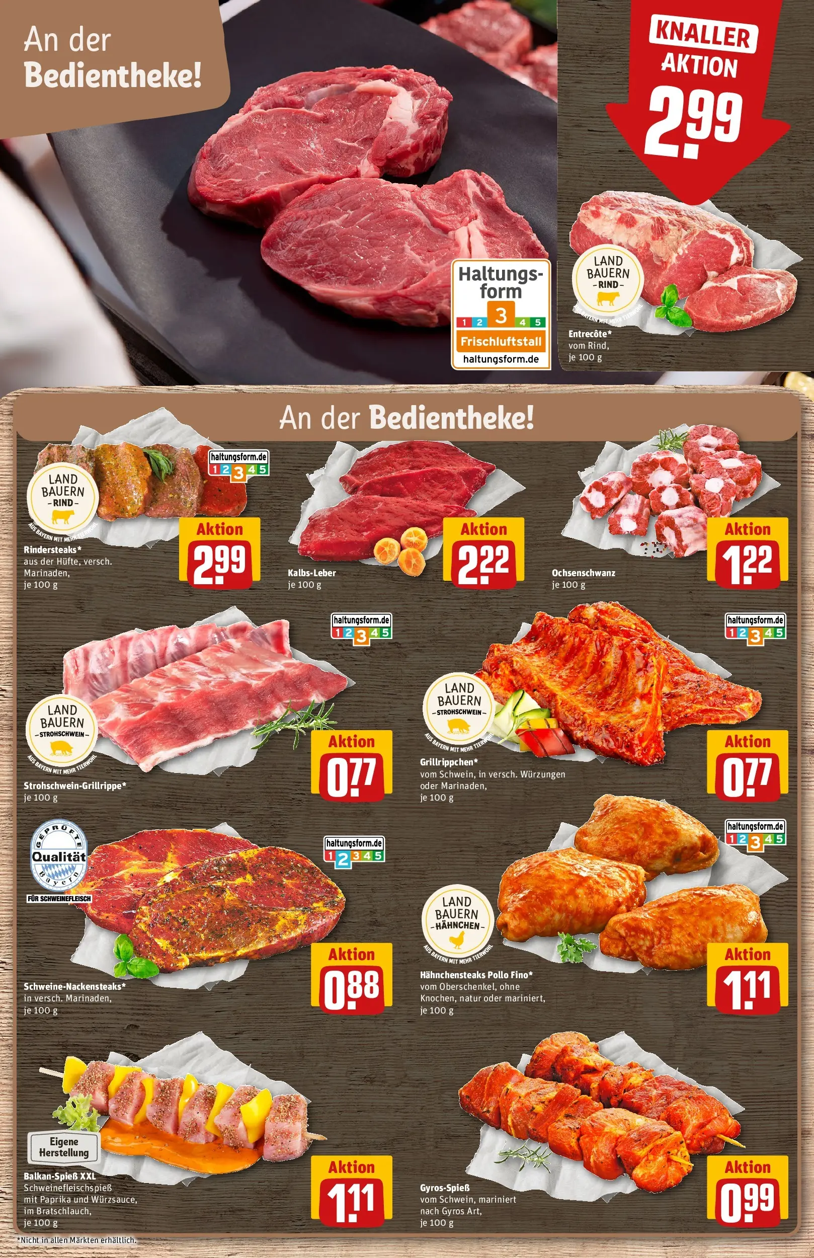 REWE Prospekt ab 05.04.2026 zum Blättern » Angebote | Seite: 9 | Produkte: Hahnchen, Kalbsleber, Paprika, Schweinefleisch