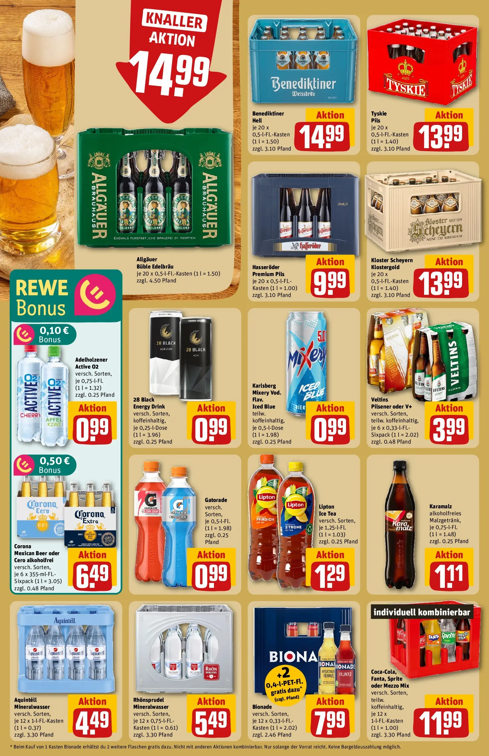 REWE Prospekt ab 05.04.2026 zum Blättern » Angebote | Seite: 16 | Produkte: Mezzo mix, Energy, Rhonsprudel, Hasseröder