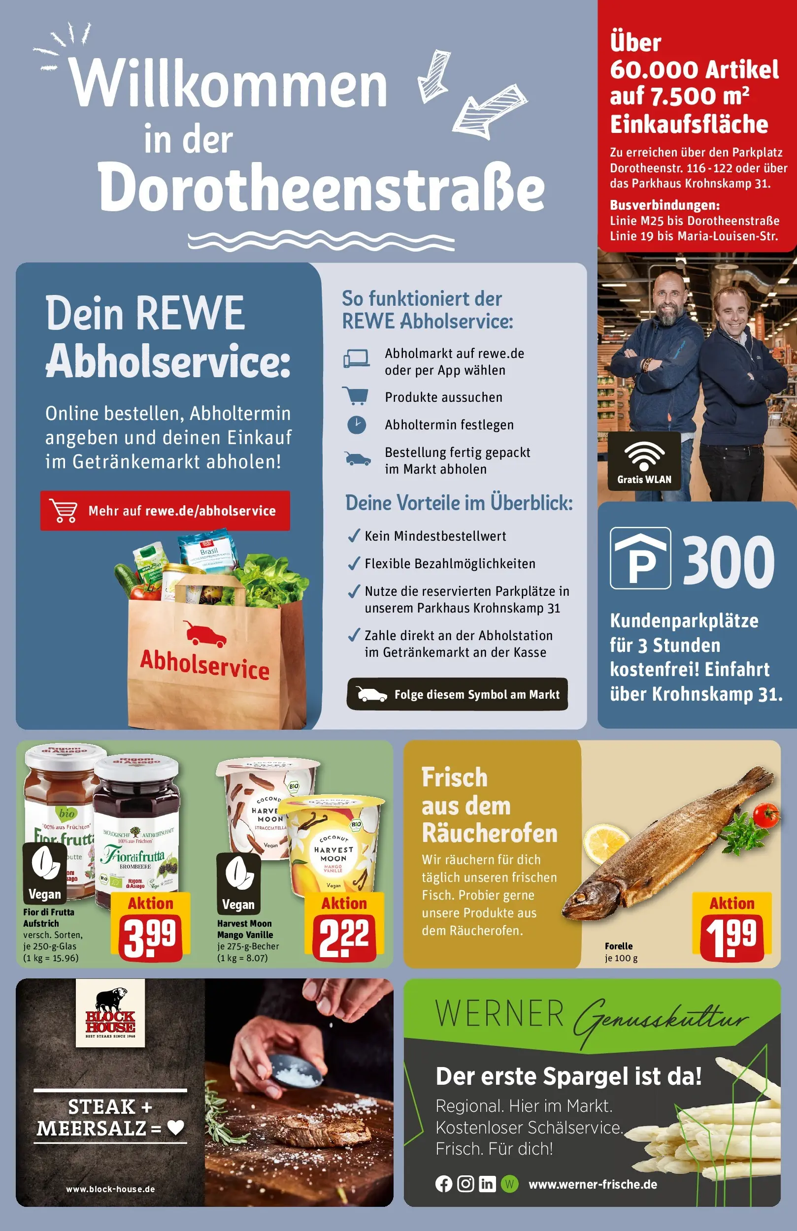 REWE Prospekt ab 05.04.2026 zum Blättern » Angebote | Seite: 25 | Produkte: Spargel, Mango, Steak