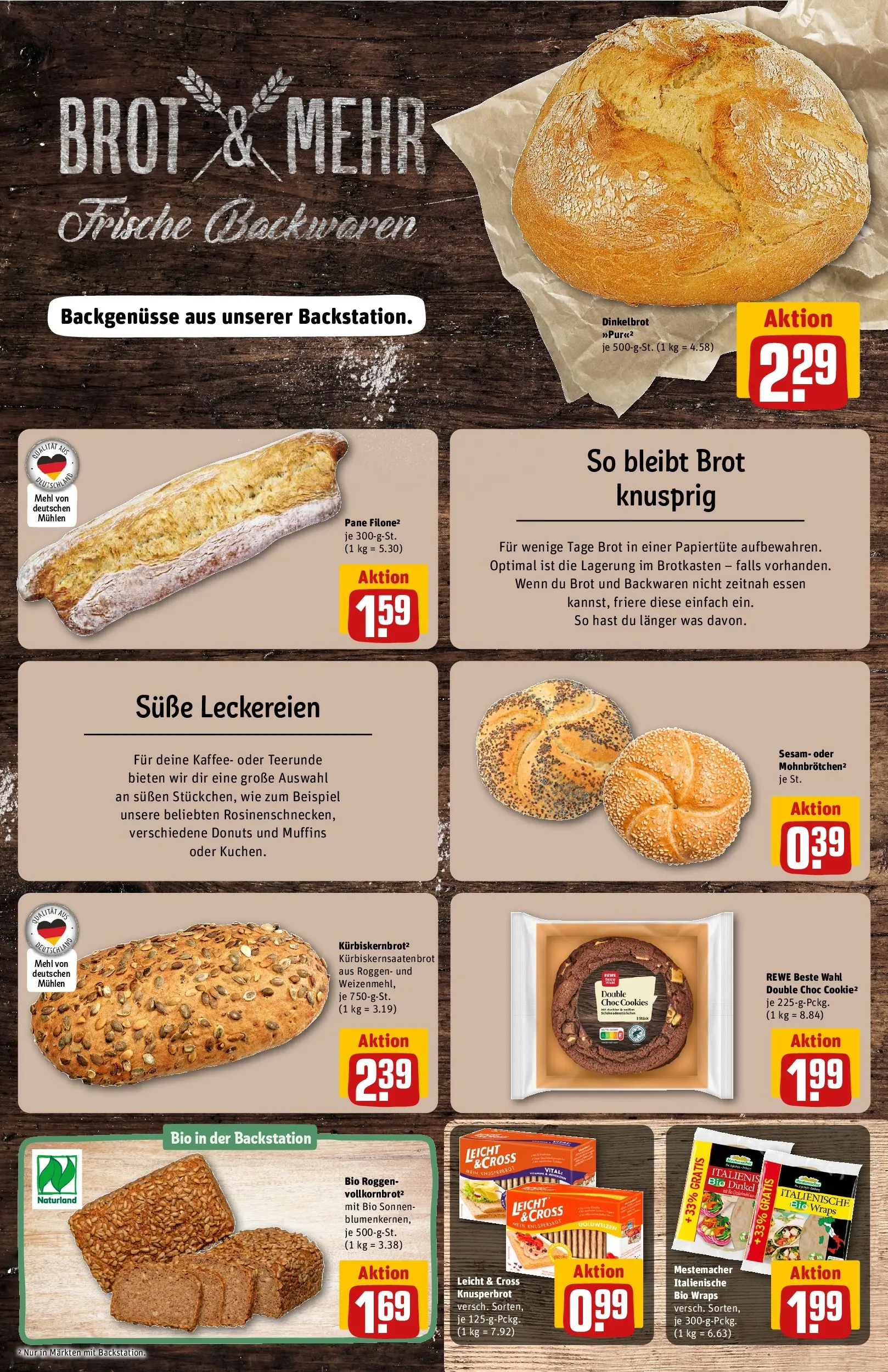 REWE Prospekt ab 05.04.2026 zum Blättern » Angebote | Seite: 11 | Produkte: Mehl, Kaffee, Donuts, Brot