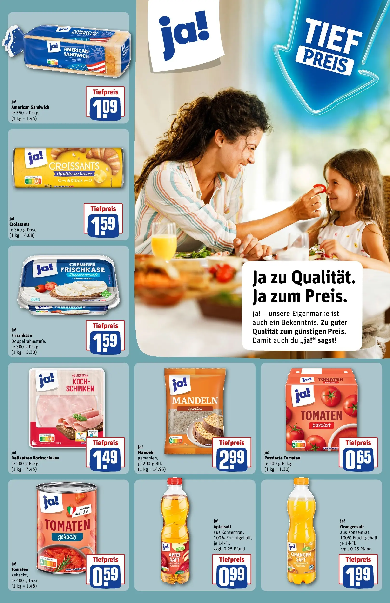 REWE Prospekt ab 05.04.2026 zum Blättern » Angebote | Seite: 14 | Produkte: Orangen, Orangensaft, Saft, Frischkase