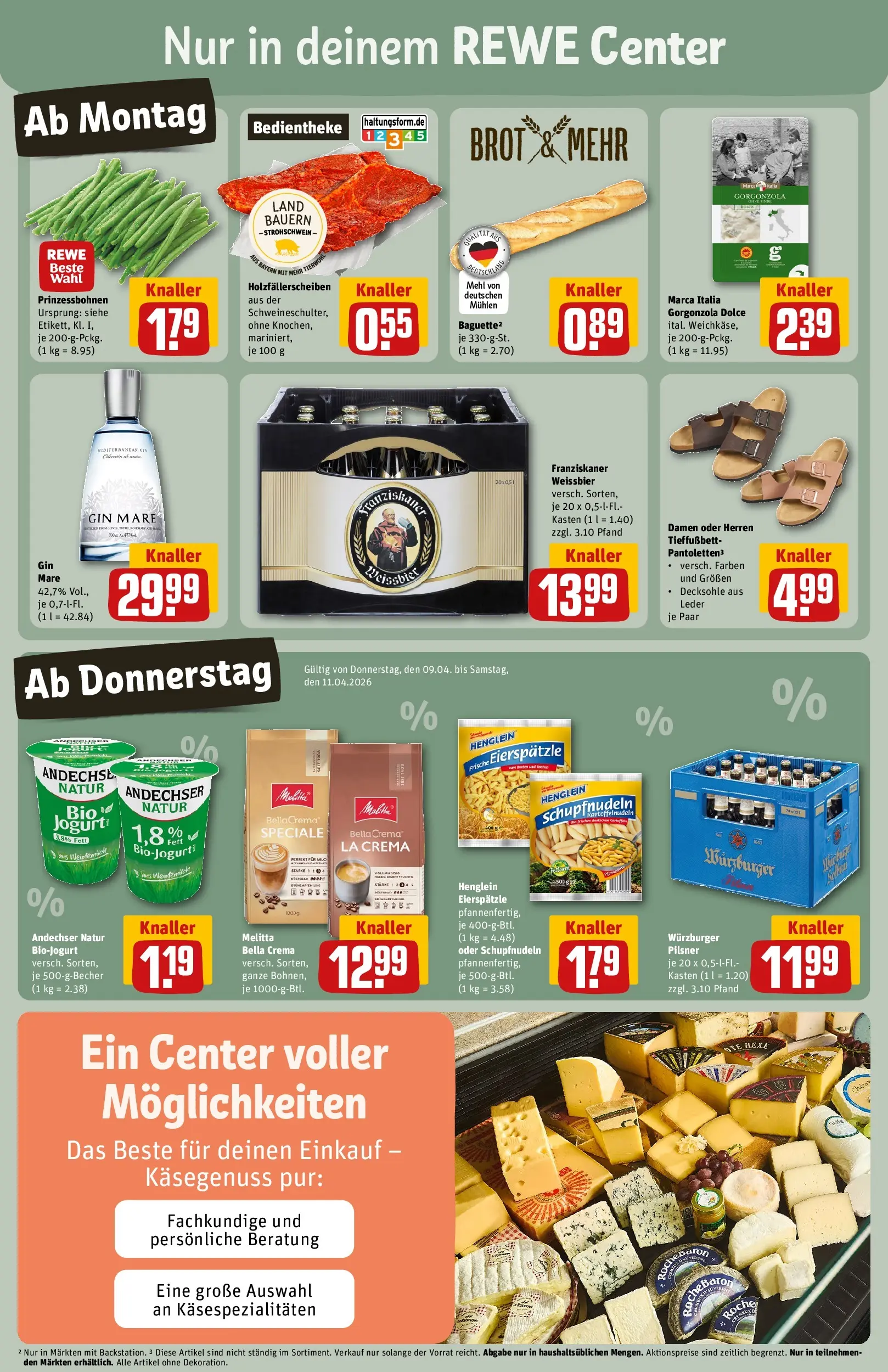REWE Prospekt ab 05.04.2026 zum Blättern » Angebote | Seite: 3 | Produkte: Franziskaner, Mehl, Brot, Gin