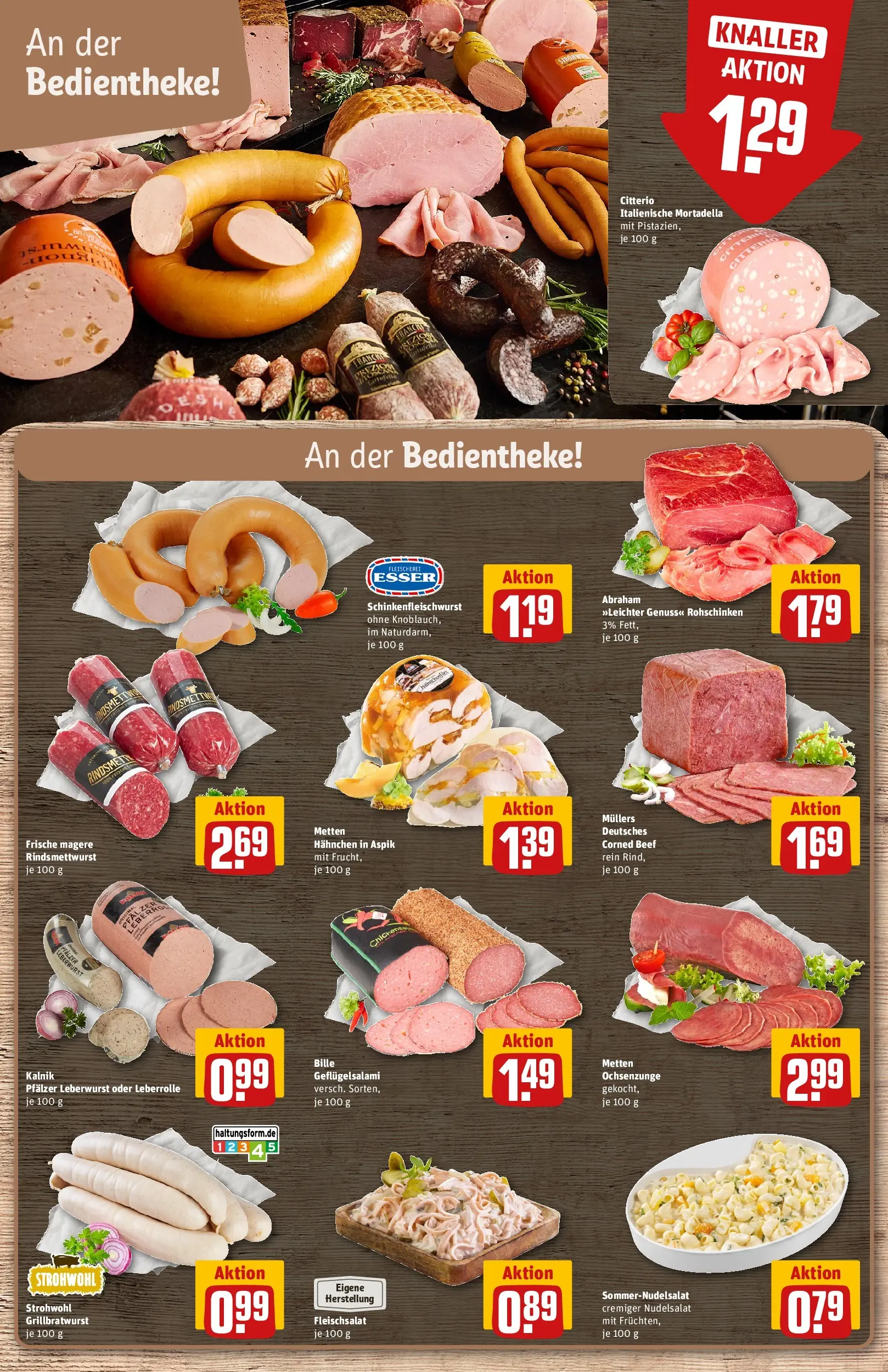 REWE Prospekt ab 05.04.2026 zum Blättern » Angebote | Seite: 10 | Produkte: Hahnchen, Pasta, Salami
