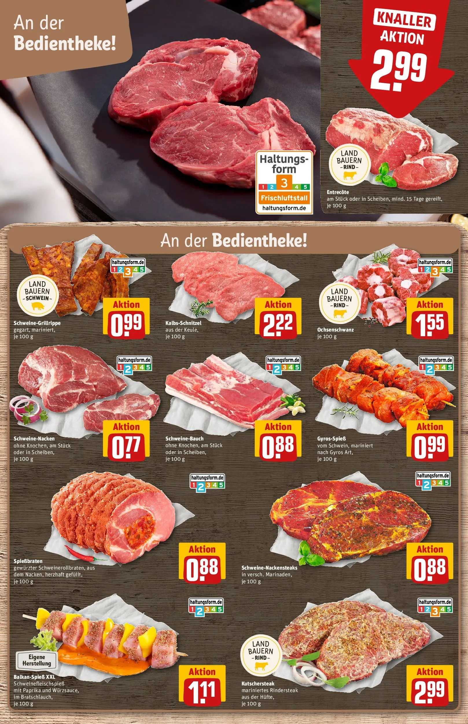 REWE Prospekt ab 05.04.2026 zum Blättern » Angebote | Seite: 9 | Produkte: Schweinenacken, Gyros, Paprika, Steak