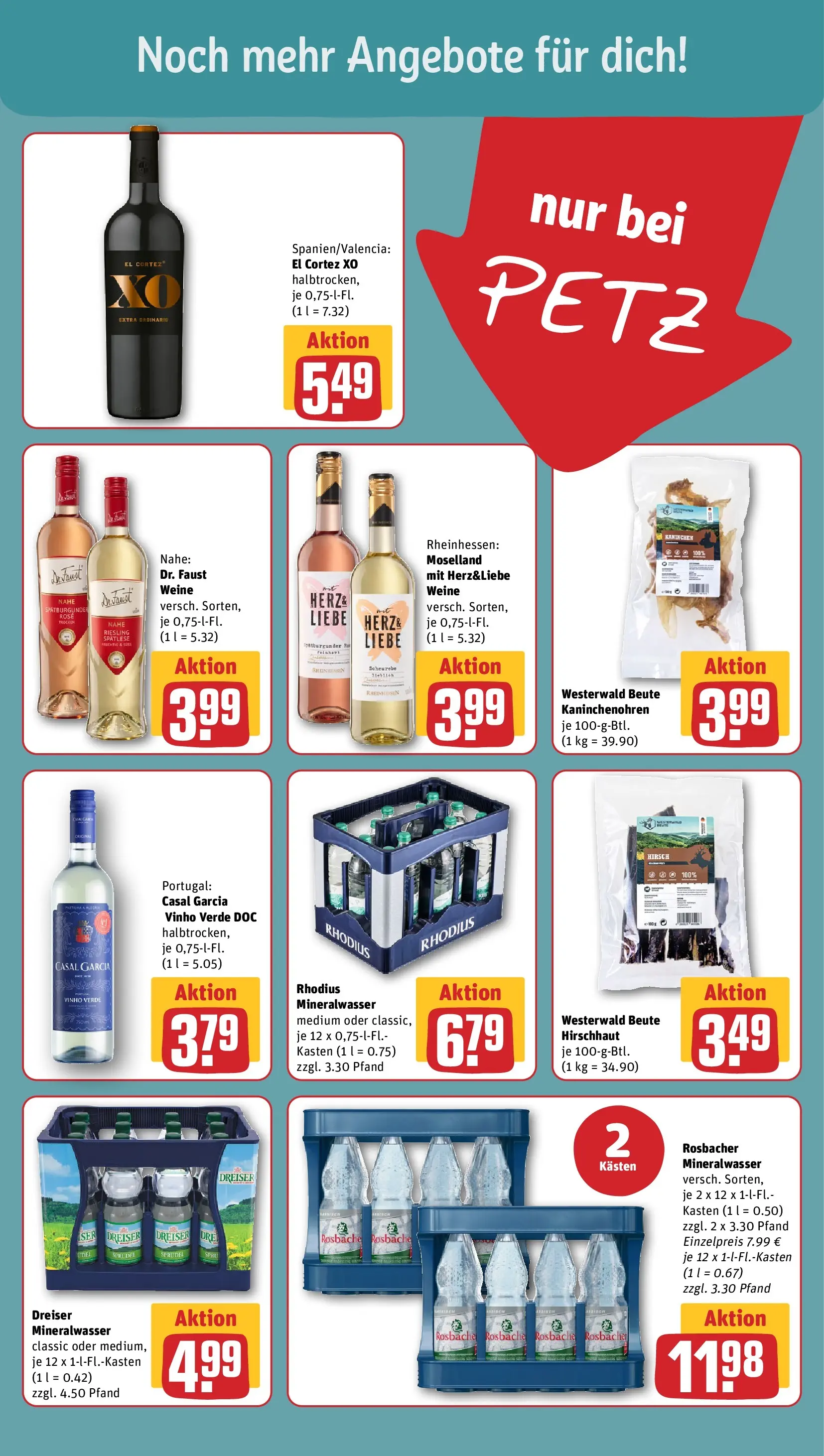 REWE Prospekt ab 05.04.2026 zum Blättern » Angebote | Seite: 15 | Produkte: Kaninchen, Mineralwasser