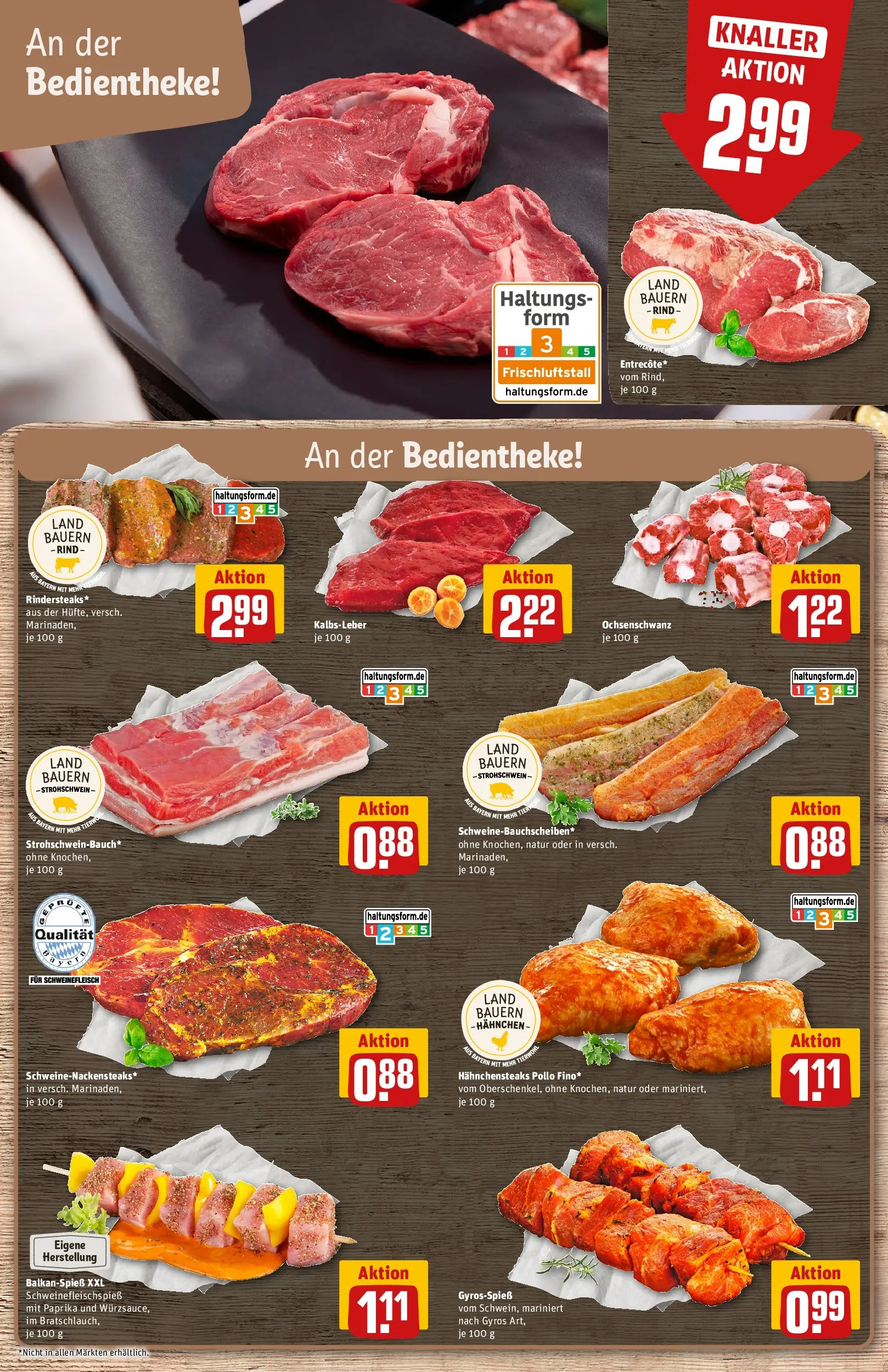 REWE Prospekt ab 05.04.2026 zum Blättern » Angebote | Seite: 9 | Produkte: Hahnchen, Kalbsleber, Gyros, Schweinefleisch
