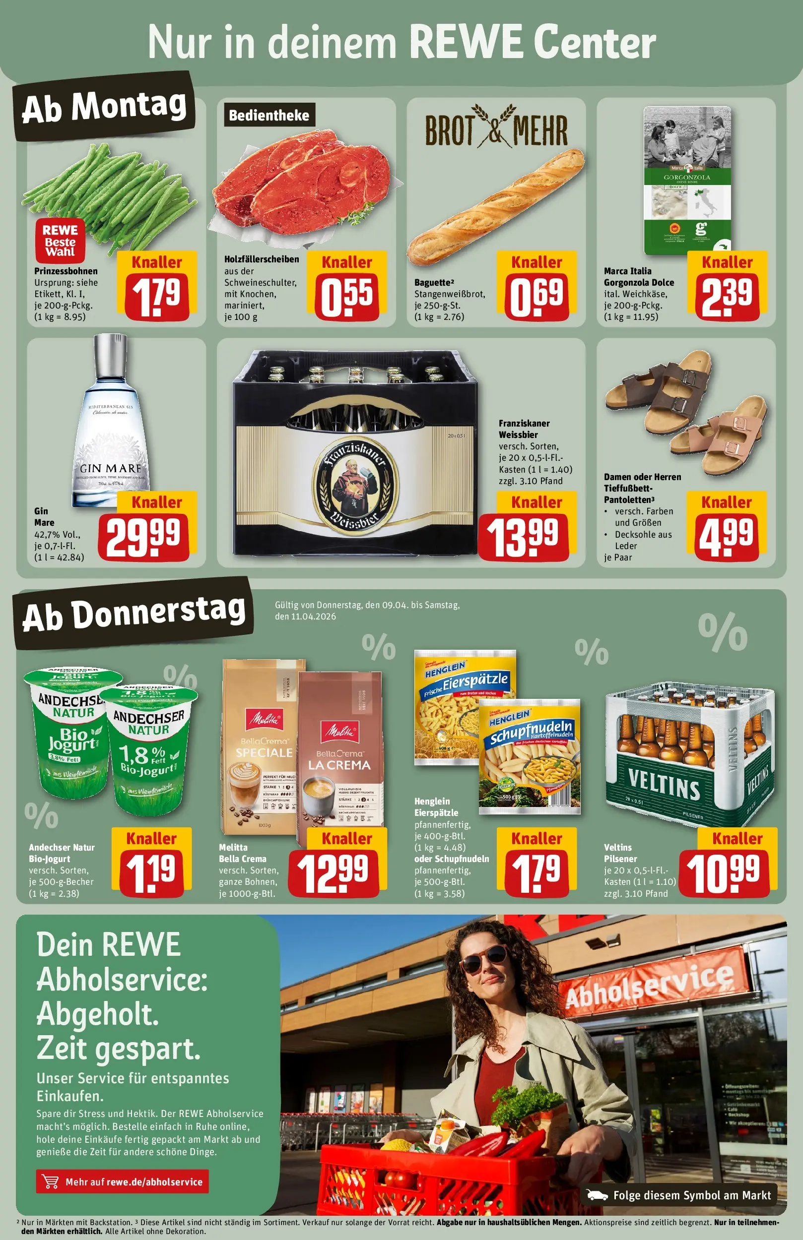 REWE Prospekt ab 05.04.2026 zum Blättern » Angebote | Seite: 3 | Produkte: Melitta, Franziskaner, Weißbier, Baguette