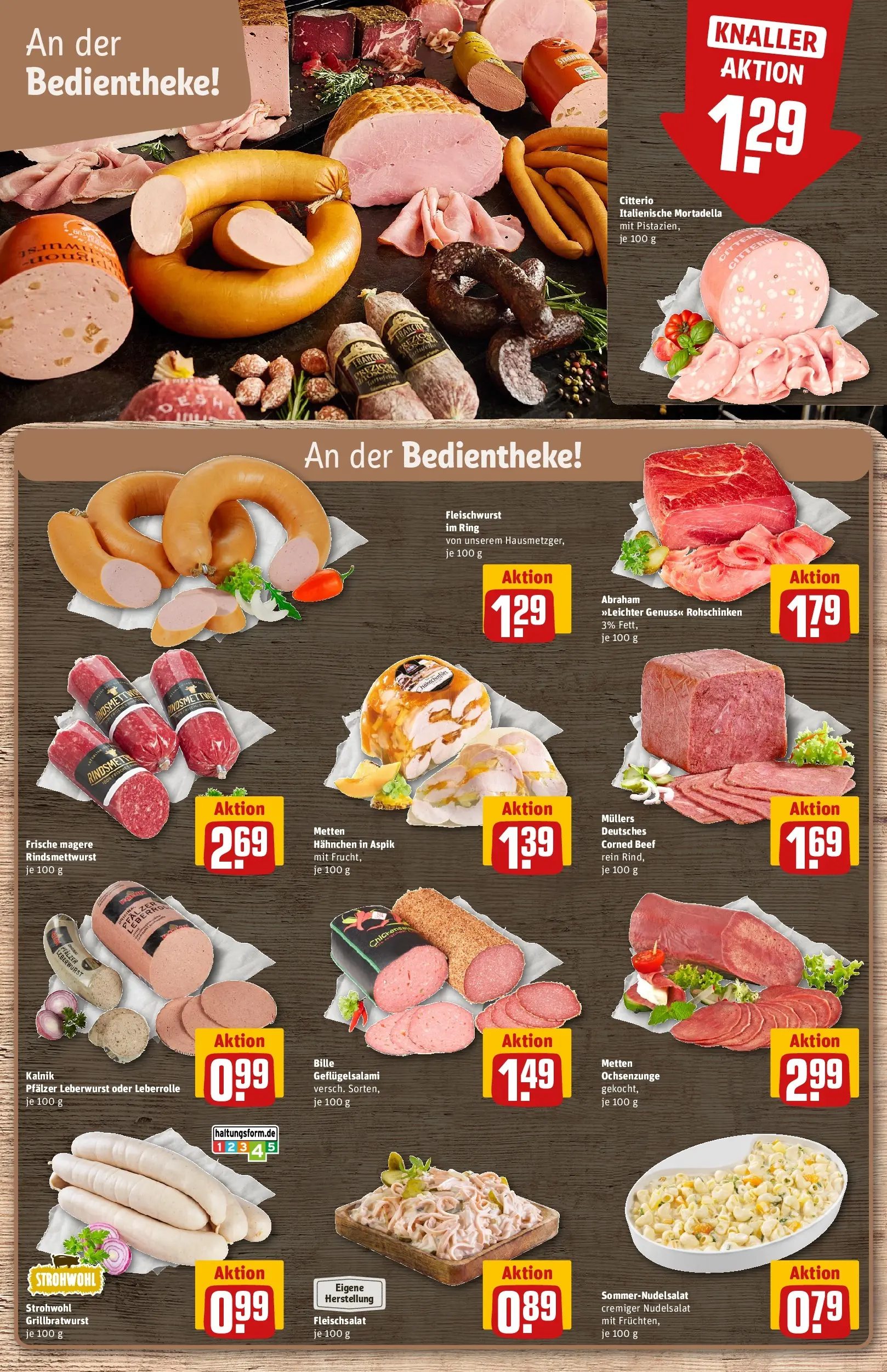 REWE Prospekt ab 05.04.2026 zum Blättern » Angebote | Seite: 10 | Produkte: Hahnchen, Pasta, Salami