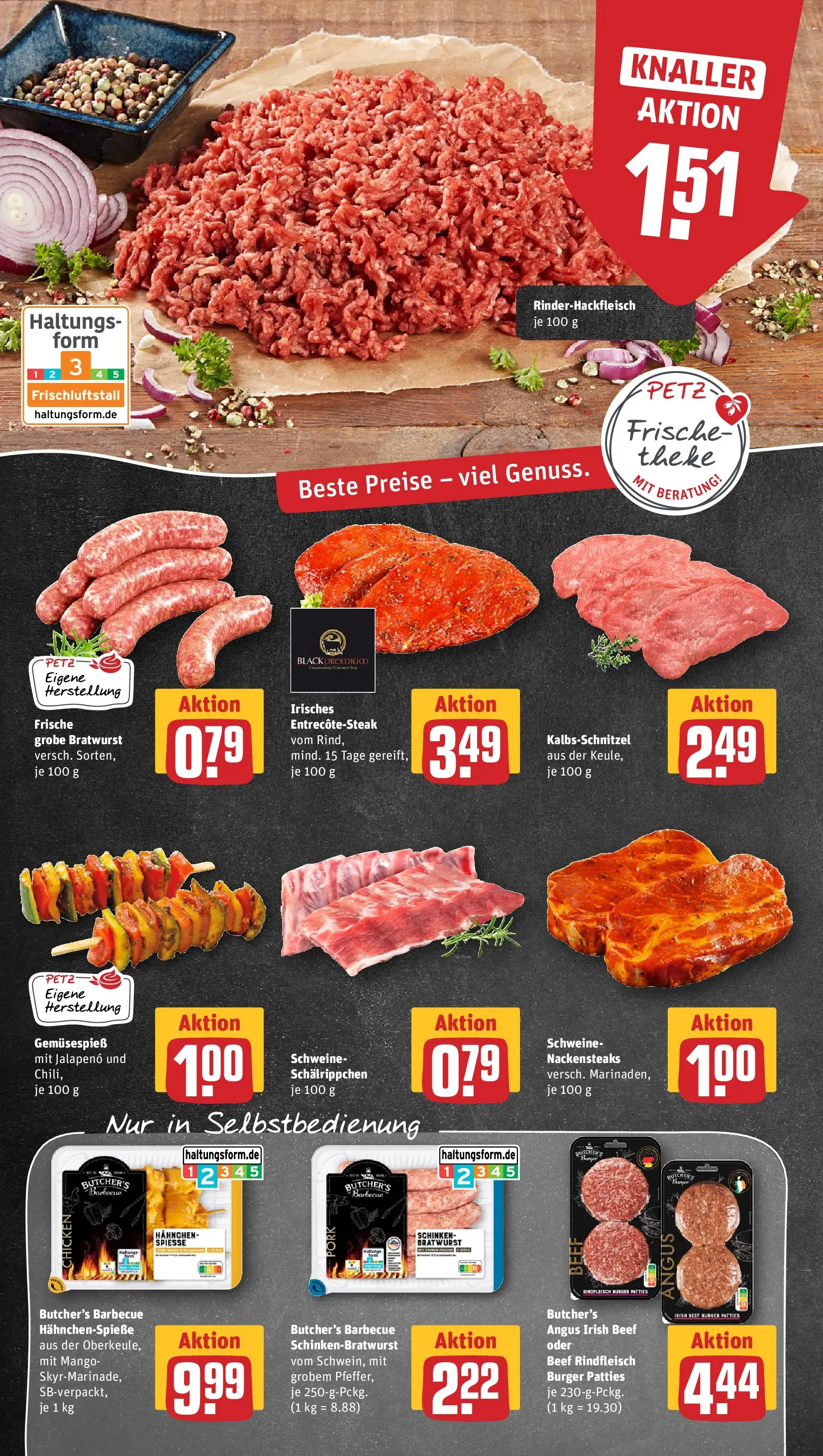 REWE Prospekt ab 05.04.2026 zum Blättern » Angebote | Seite: 8 | Produkte: Bratwurst, Burger, Mango, Schinken