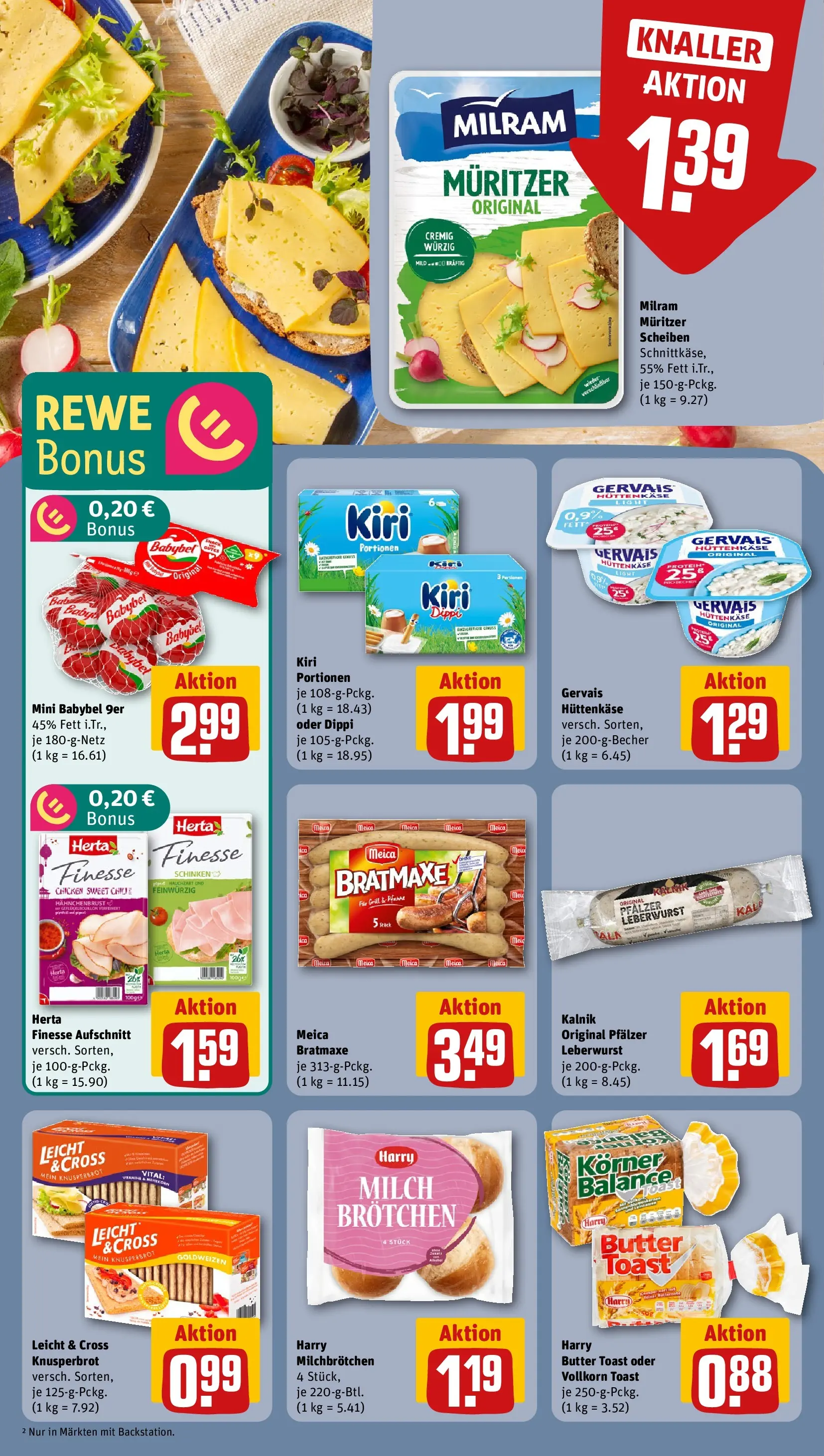 REWE Prospekt ab 05.04.2026 zum Blättern » Angebote | Seite: 12 | Produkte: Grill, Toast, Milram, Hüttenkäse