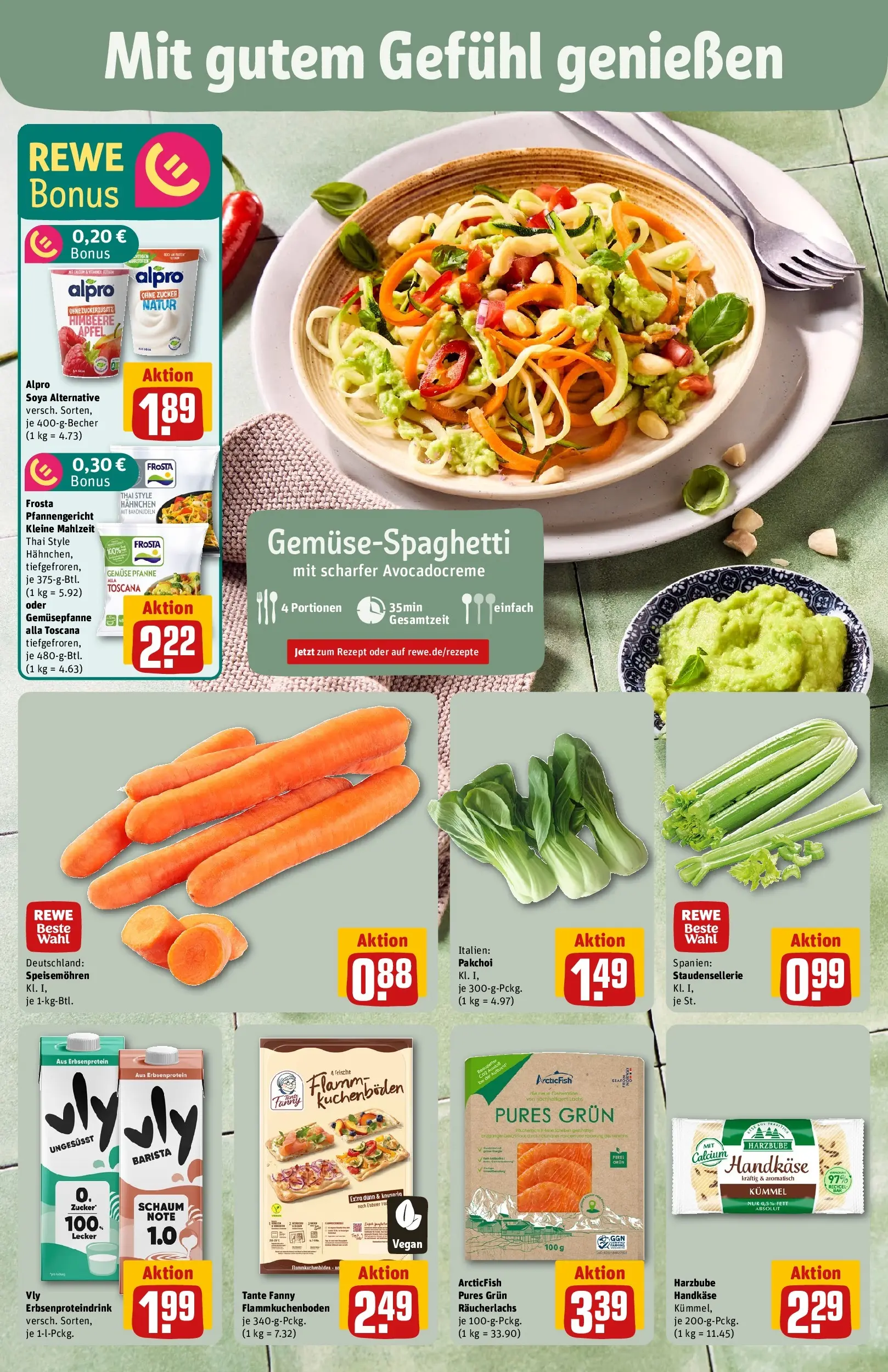 REWE Prospekt ab 05.04.2026 zum Blättern » Angebote | Seite: 6 | Produkte: Frosta, Alpro, Gemüse, Zucker