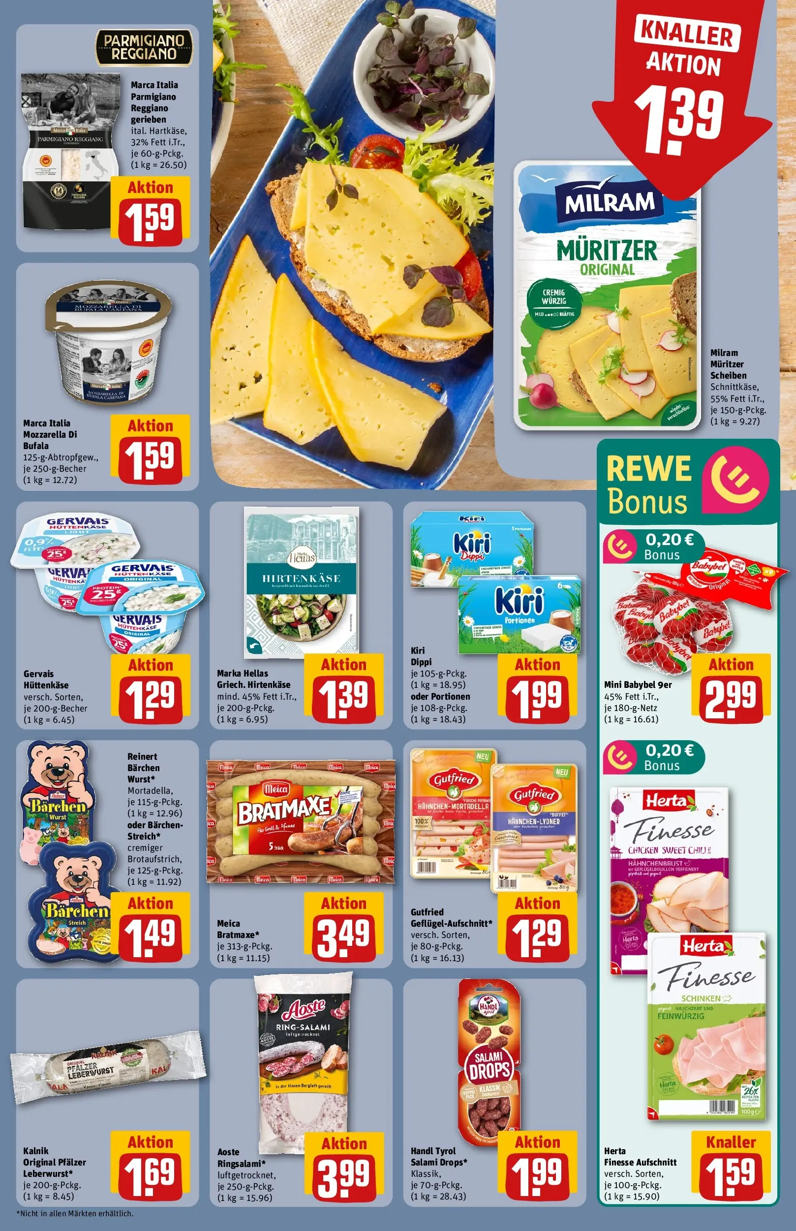 REWE Prospekt ab 05.04.2026 zum Blättern » Angebote | Seite: 15 | Produkte: Mozzarella, Meica, Wurst, Schinken