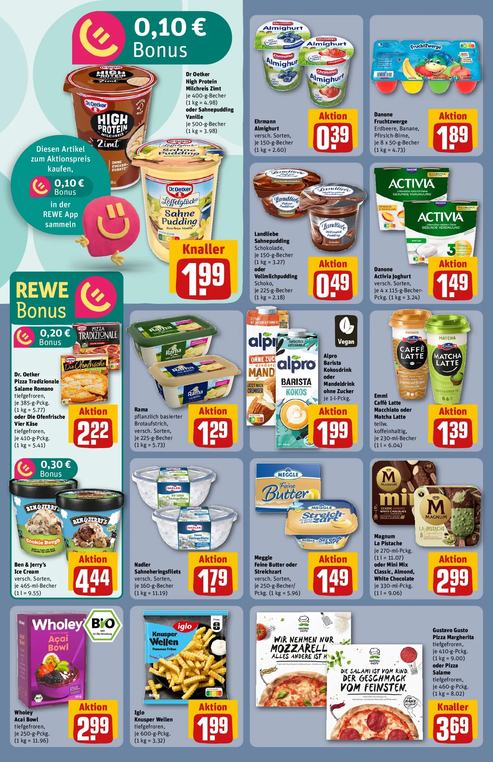 REWE Prospekt ab 05.04.2026 zum Blättern » Angebote | Seite: 16 | Produkte: Gustavo gusto, Danone activia, Butter, Salami