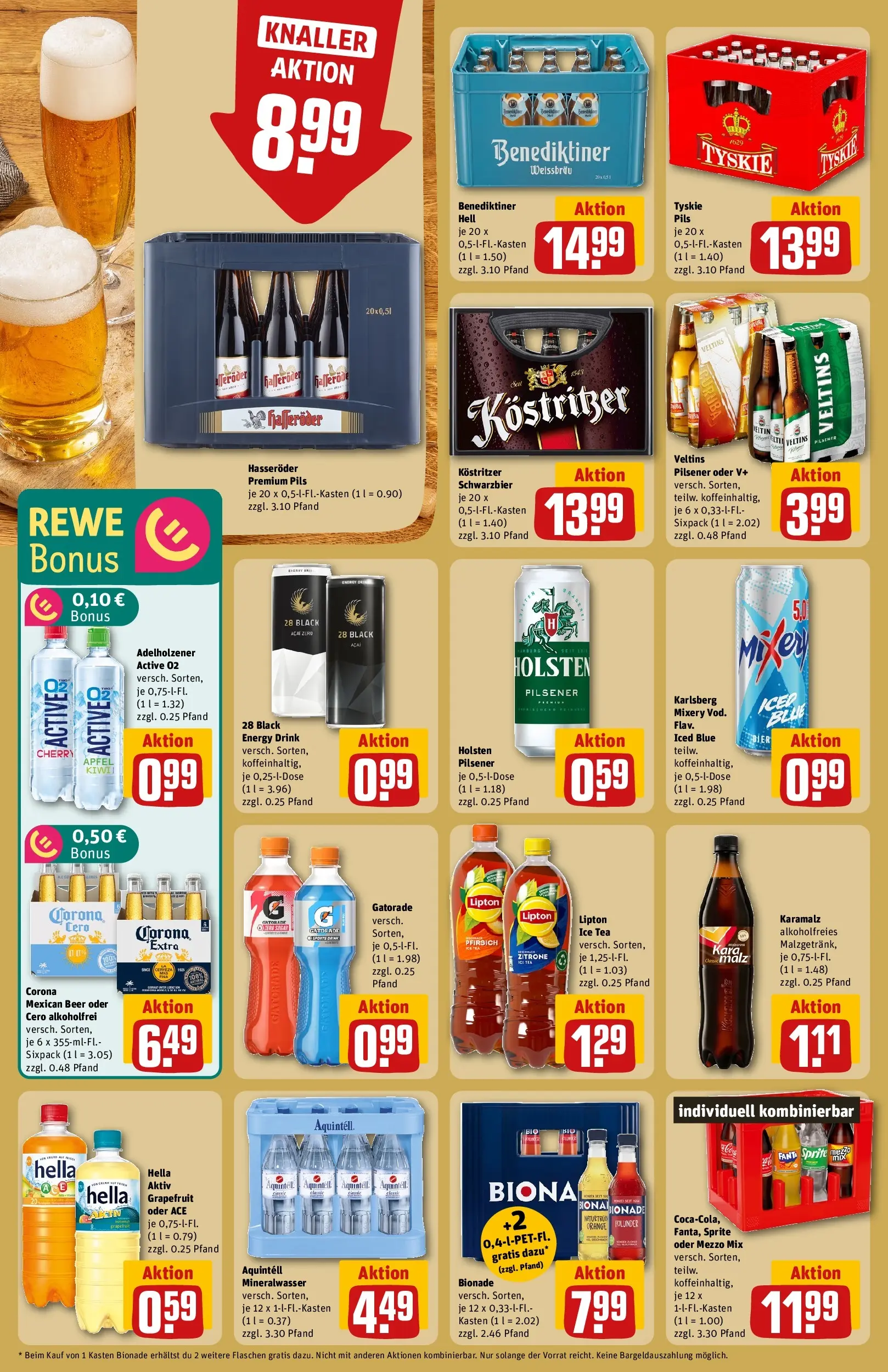 REWE Prospekt ab 05.04.2026 zum Blättern » Angebote | Seite: 18 | Produkte: Mezzo mix, Energy, Holsten, Hasseröder