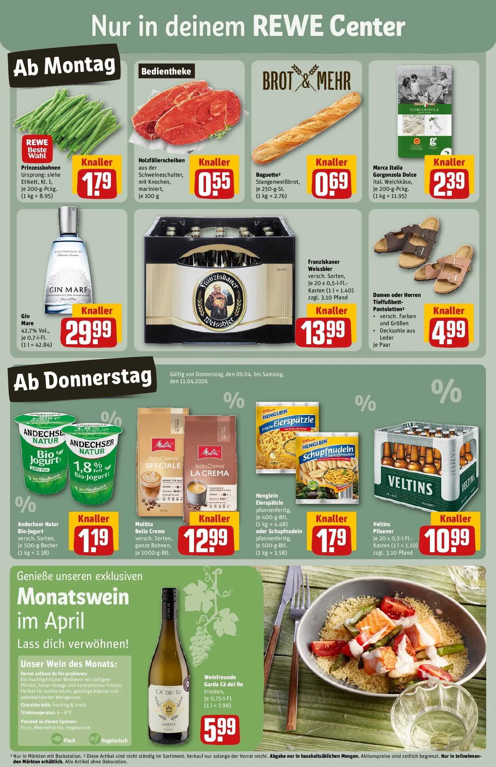 REWE Prospekt ab 05.04.2026 zum Blättern » Angebote | Seite: 3 | Produkte: Franziskaner, Weißwein, Weißbier, Wein