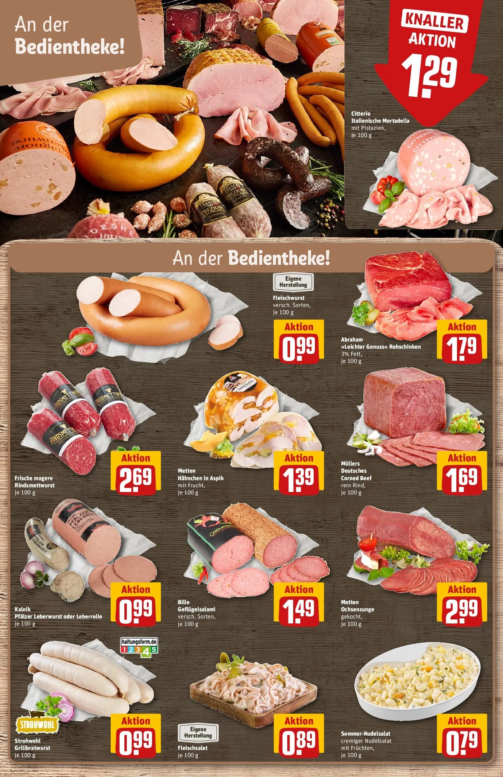 REWE Prospekt ab 05.04.2026 zum Blättern » Angebote | Seite: 10 | Produkte: Hahnchen, Pasta, Salami