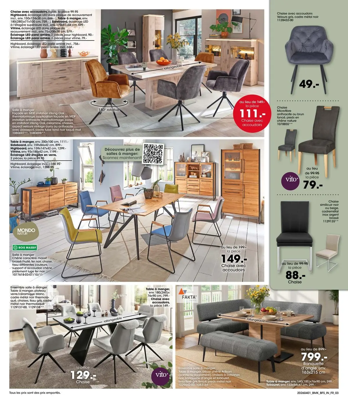 Möbel Martin - Les Highlights du mois d'avril à partir du 01/04/2026 - promo en ligne | Page: 3 | Produits: Plateau, Brosse, Chaise, Table à manger