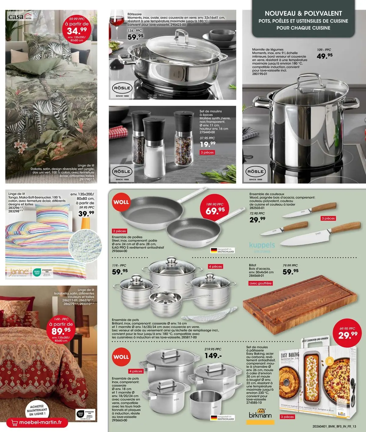 Möbel Martin - Les Highlights du mois d'avril à partir du 01/04/2026 - promo en ligne | Page: 13 | Produits: Poêle, Charnière, Gouttière, Lit