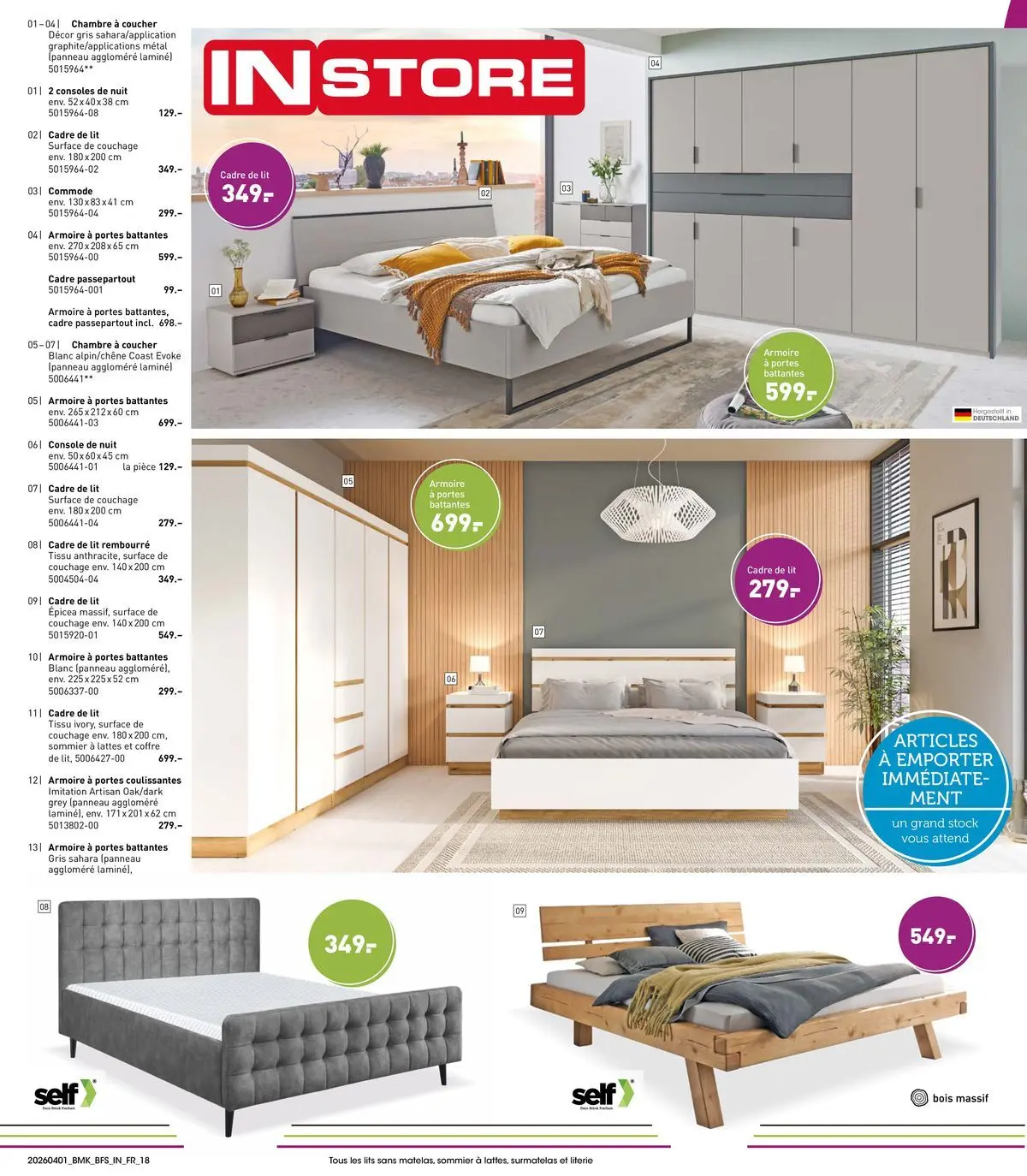 Möbel Martin - Les Highlights du mois d'avril à partir du 01/04/2026 - promo en ligne | Page: 18 | Produits: Store, Armoire, Sommier, Cadre