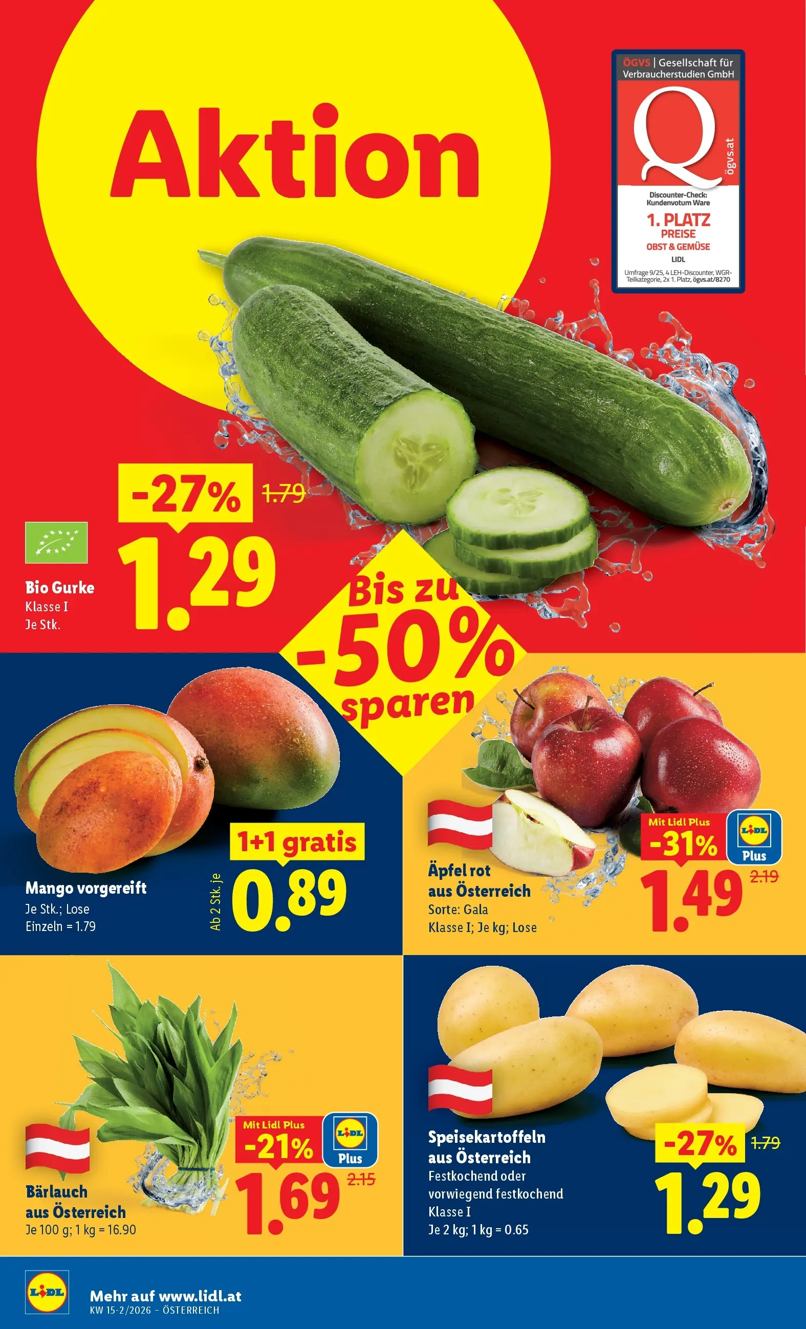 Lidl - Lidl ab 08.04.2026 - Angebote ab donnerstag | Seite: 4 | Produkte: Gemüse, Obst, Mango, Äpfel