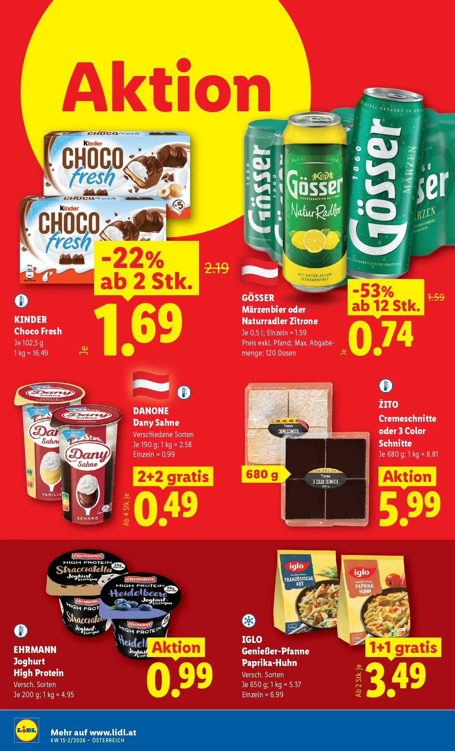 Lidl - Lidl ab 08.04.2026 - Angebote ab donnerstag | Seite: 10 | Produkte: Sahne, Zitrone, Milch, Joghurt