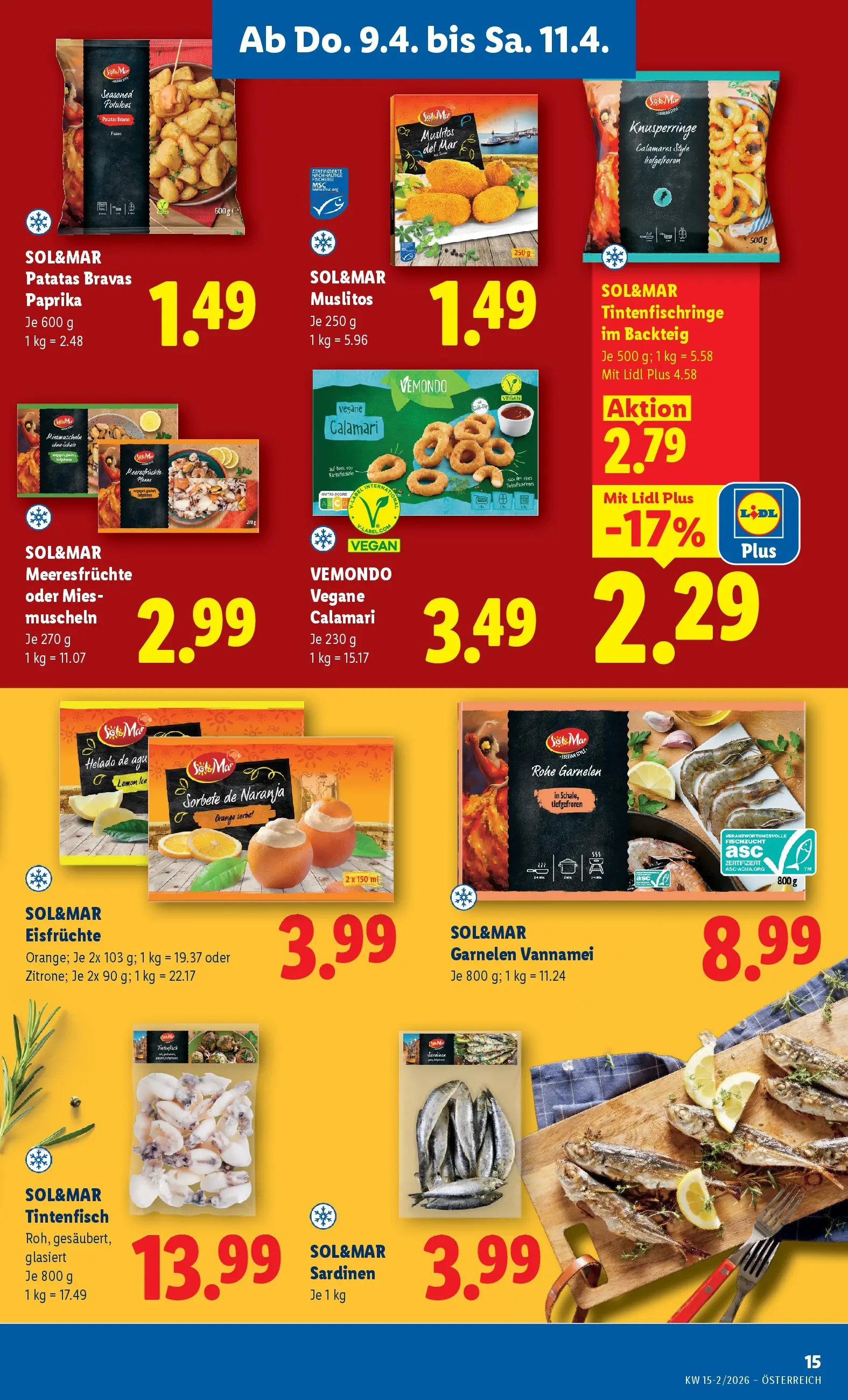 Lidl - Lidl ab 08.04.2026 - Angebote ab donnerstag | Seite: 17 | Produkte: Meeresfrüchte
