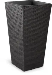 JYSK Плетена кашпа BLOMMOR Ш36xД36xВ70 черна