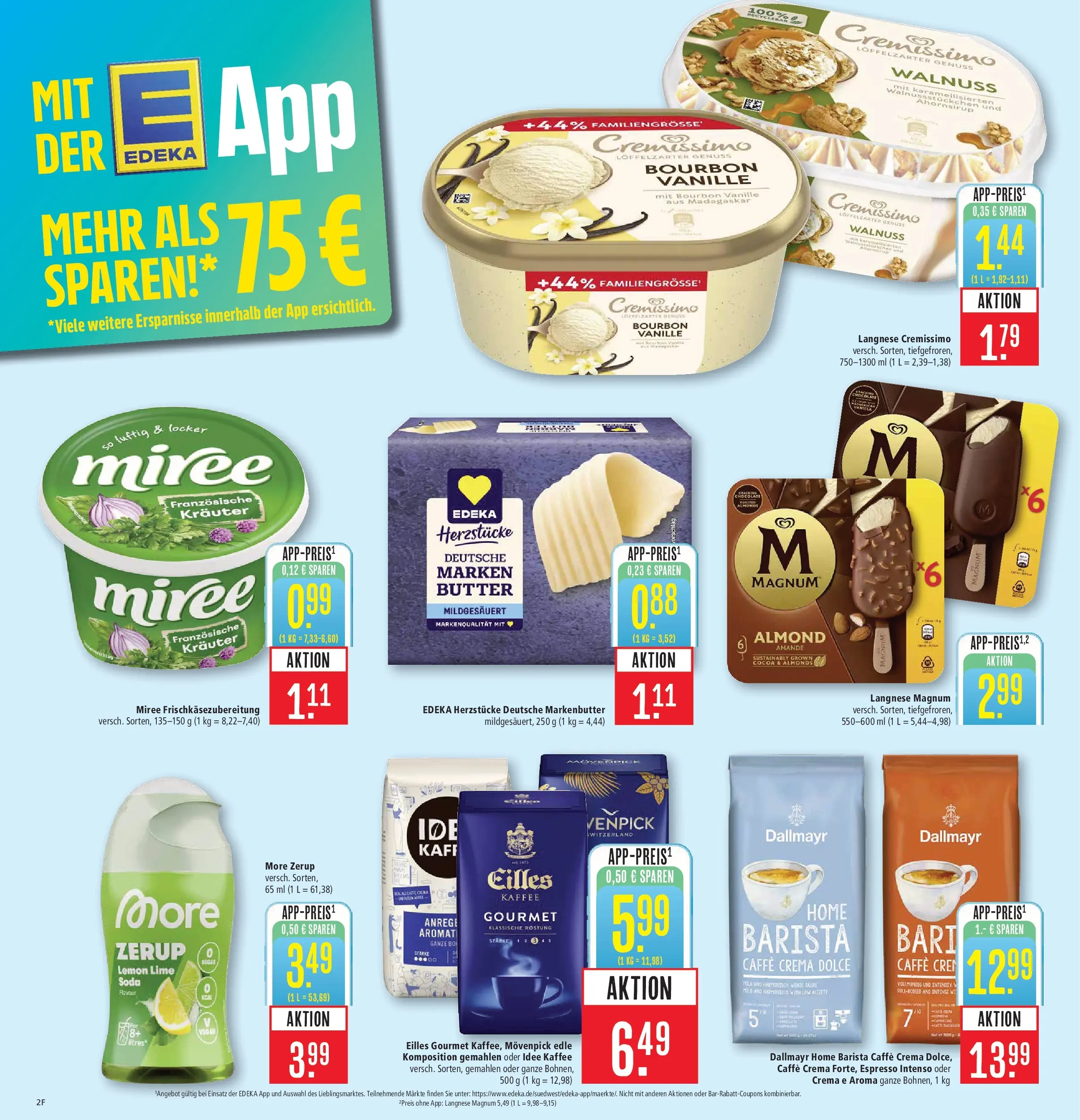Marktkauf Prospekt Böblingen	 (ab 05.04.2026) » Angebote online | Seite: 2 | Produkte: Langnese cremissimo, Butter, Dallmayr, Bourbon
