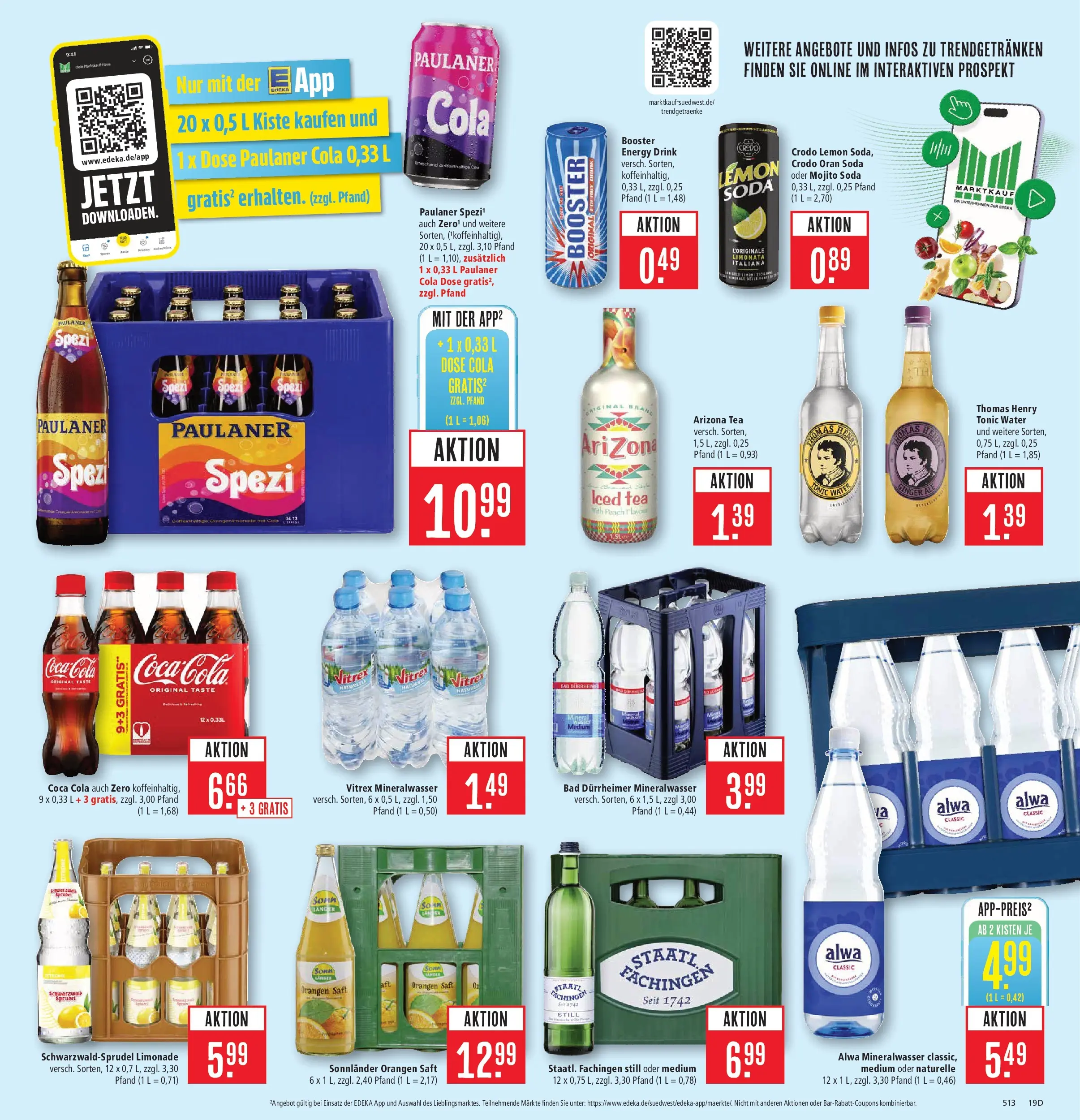 Marktkauf Prospekt Weil Am Rhein	 (ab 05.04.2026) » Angebote online | Seite: 19 | Produkte: Cola, Bad, Orangen, Mineralwasser