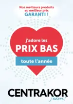 Centrakor Le catalogue prix bas - au 30.04.2026