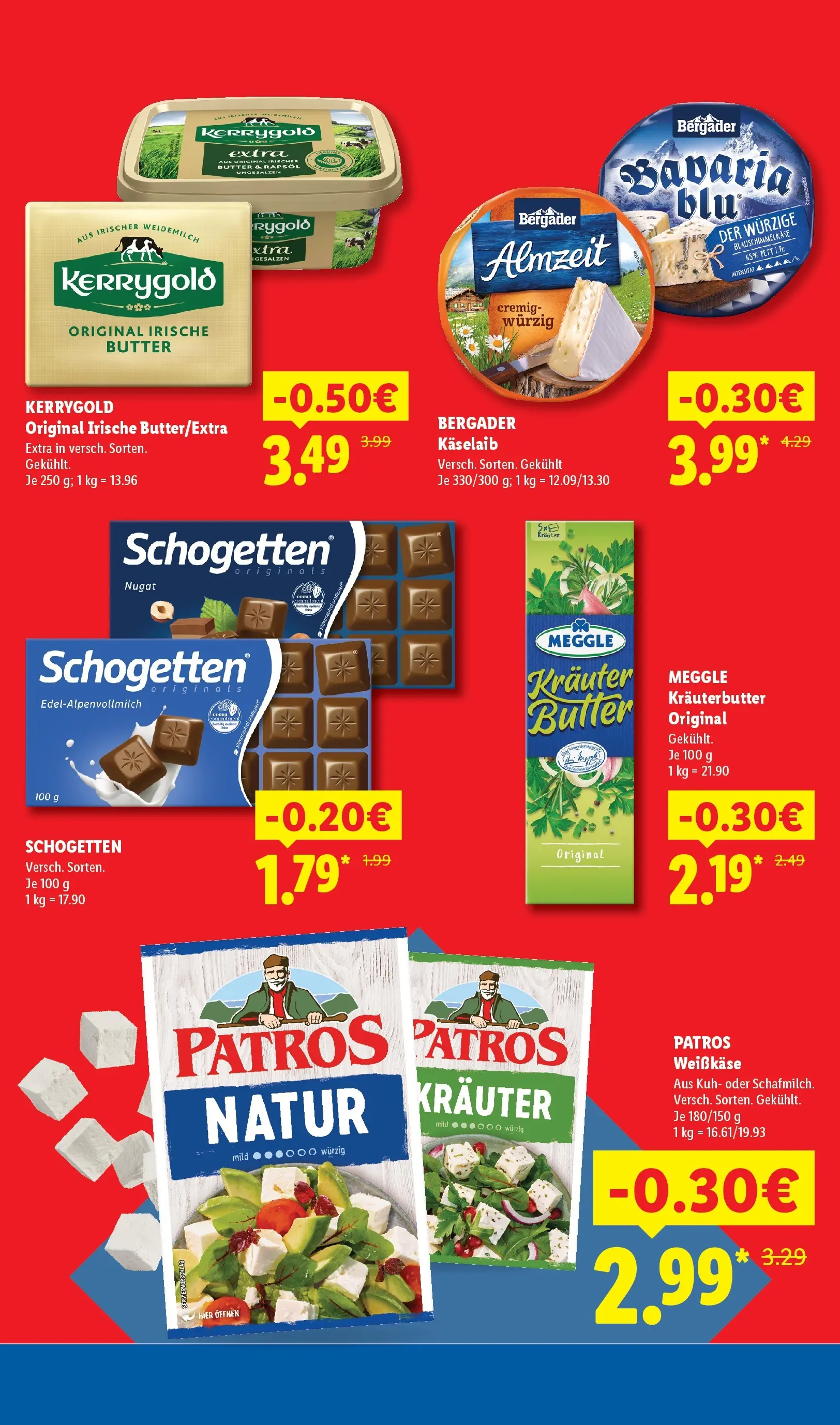 Lidl Prospekt Senftenberg (ab 29.03.2026) zum Blättern » Angebote | Seite: 7 | Produkte: Rapsöl, Kräuterbutter, Patros, Schogetten
